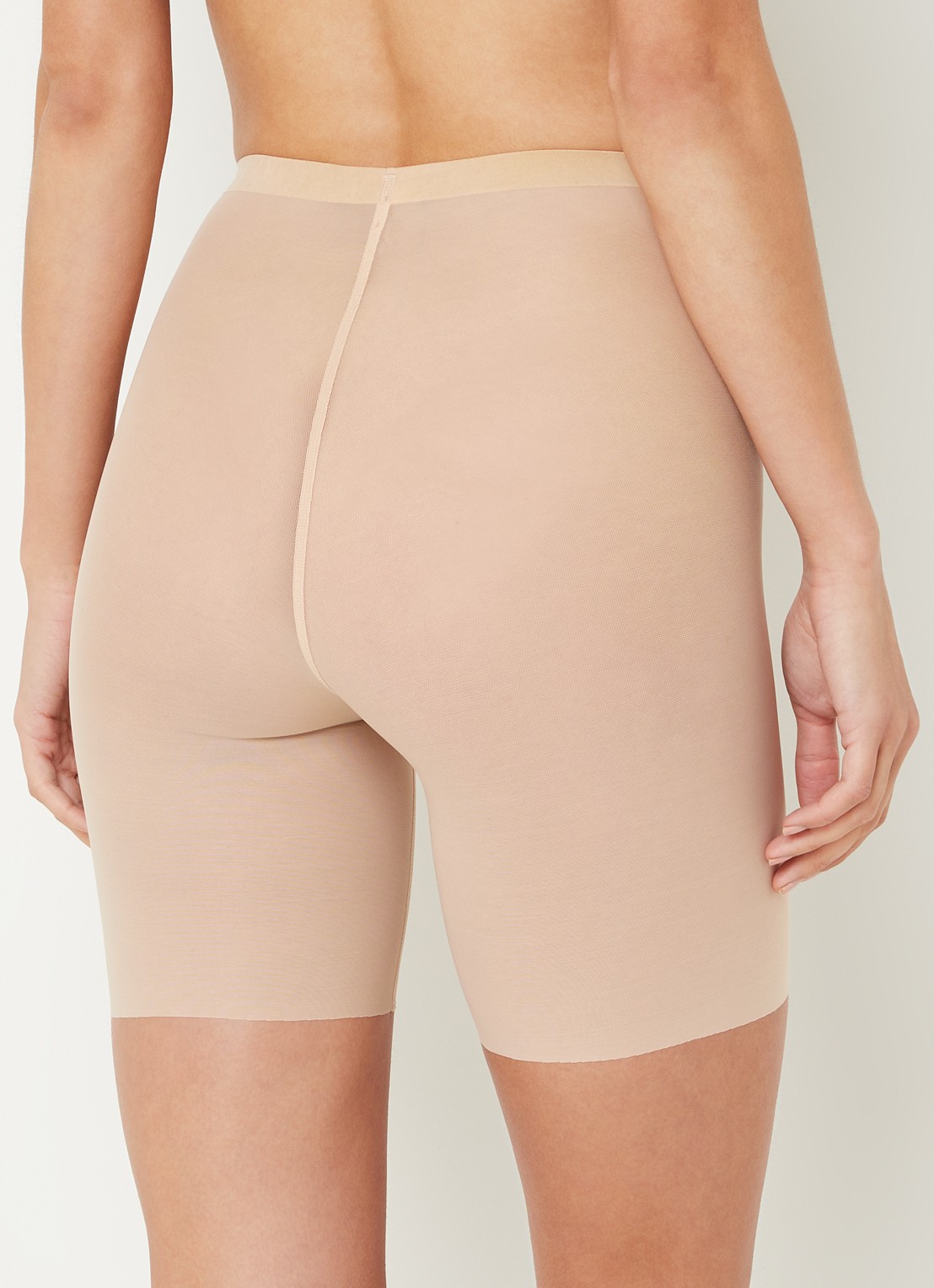 Wolford Tulle Control corrigerende short van mesh - achterkant 2 creme