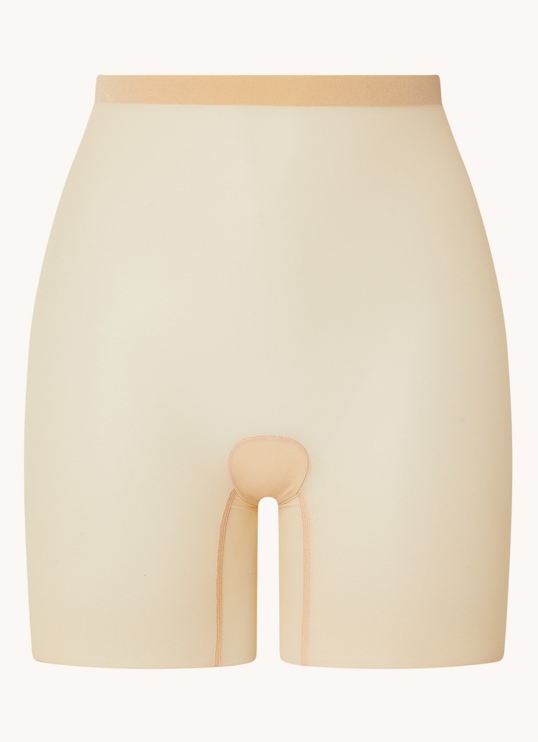Wolford Tulle Control corrigerende short van mesh - voorkant 4 creme