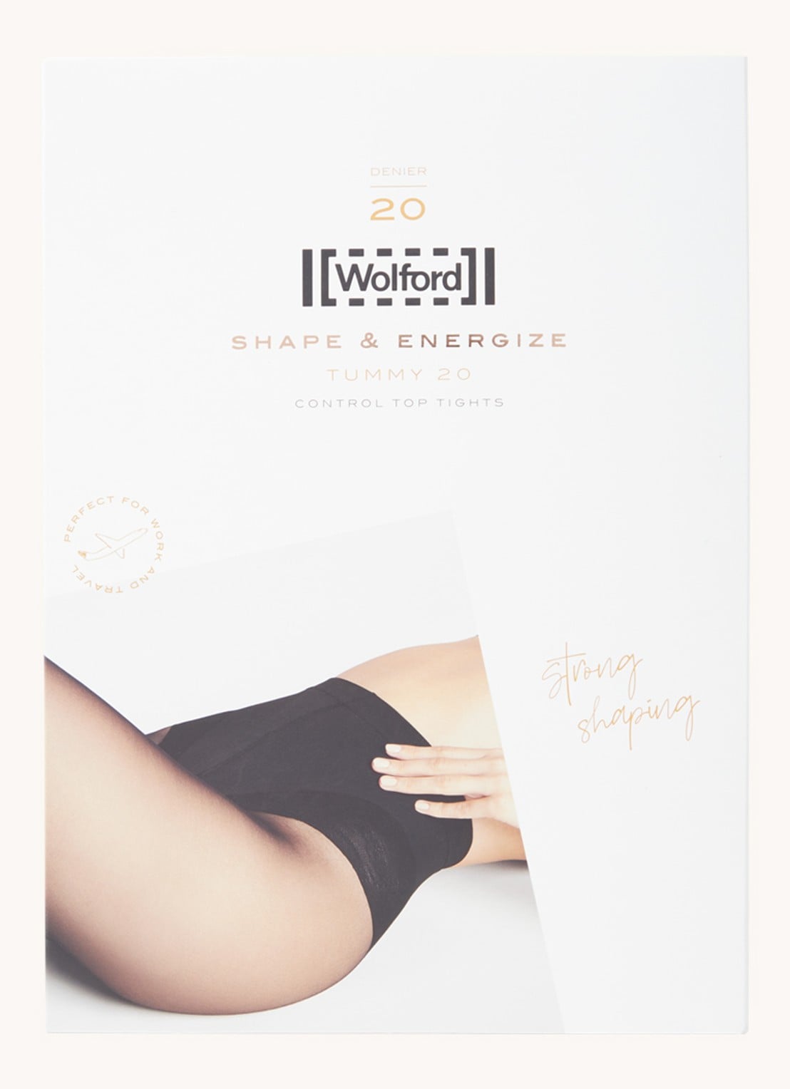 Wolford Tummy Control panty in 20 denier - voorkant zwart