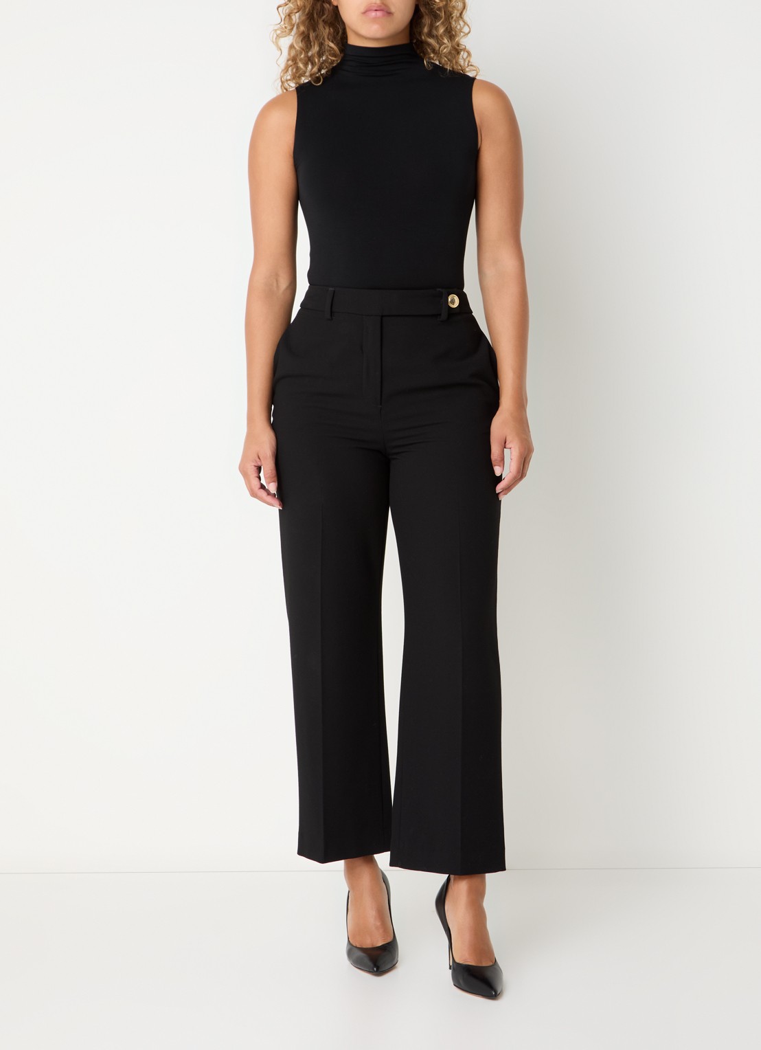 Wolford Viscose string body met col - voorkant 3 zwart