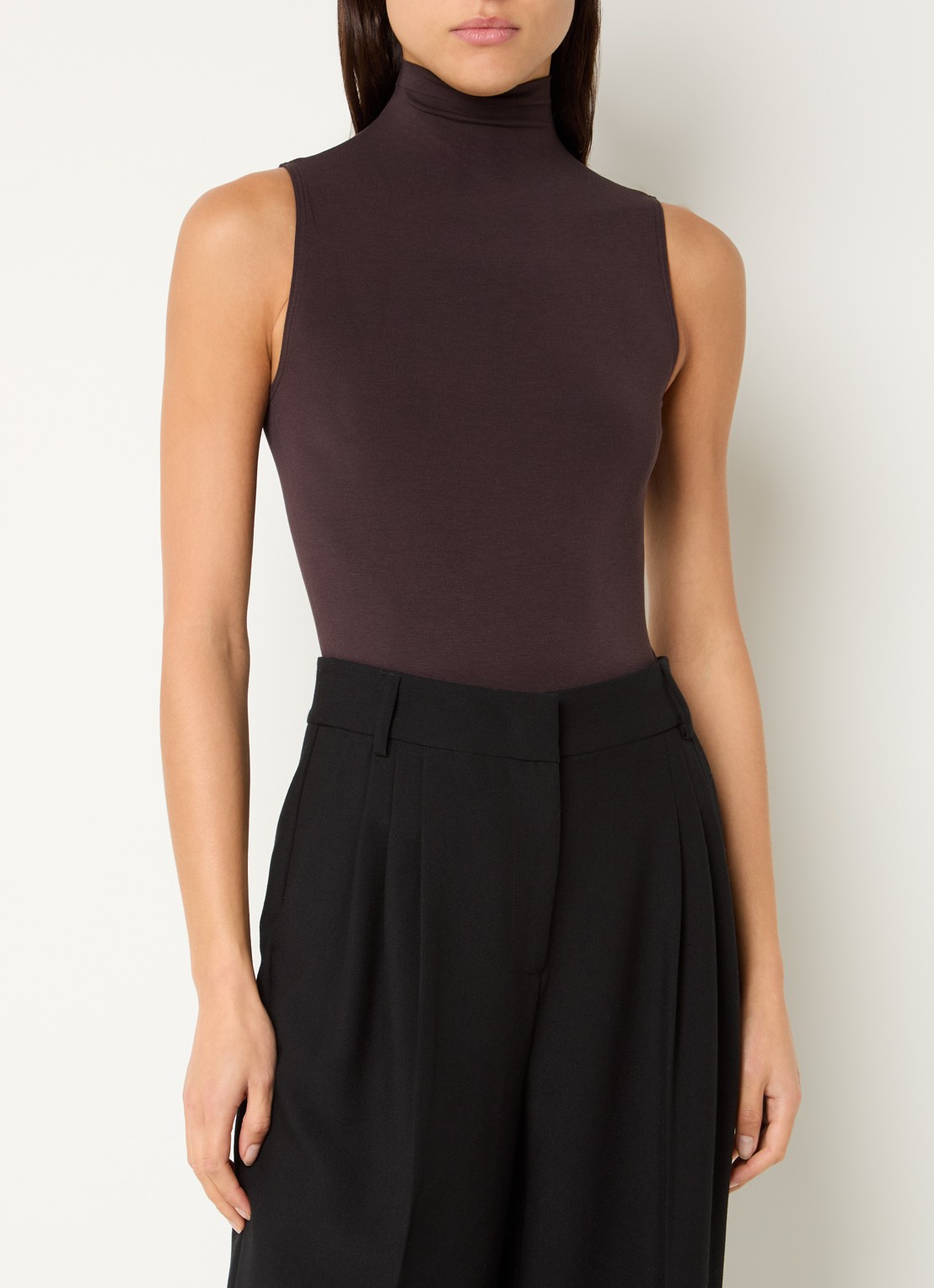 Wolford Viscose string body met col - detail 5 bruin