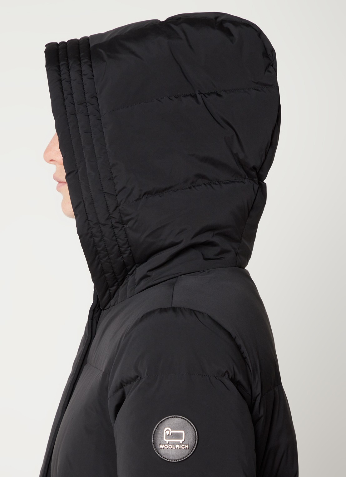 Woolrich Alsea gewatteerde jas met donsvulling met steekzakken - detail 5 zwart