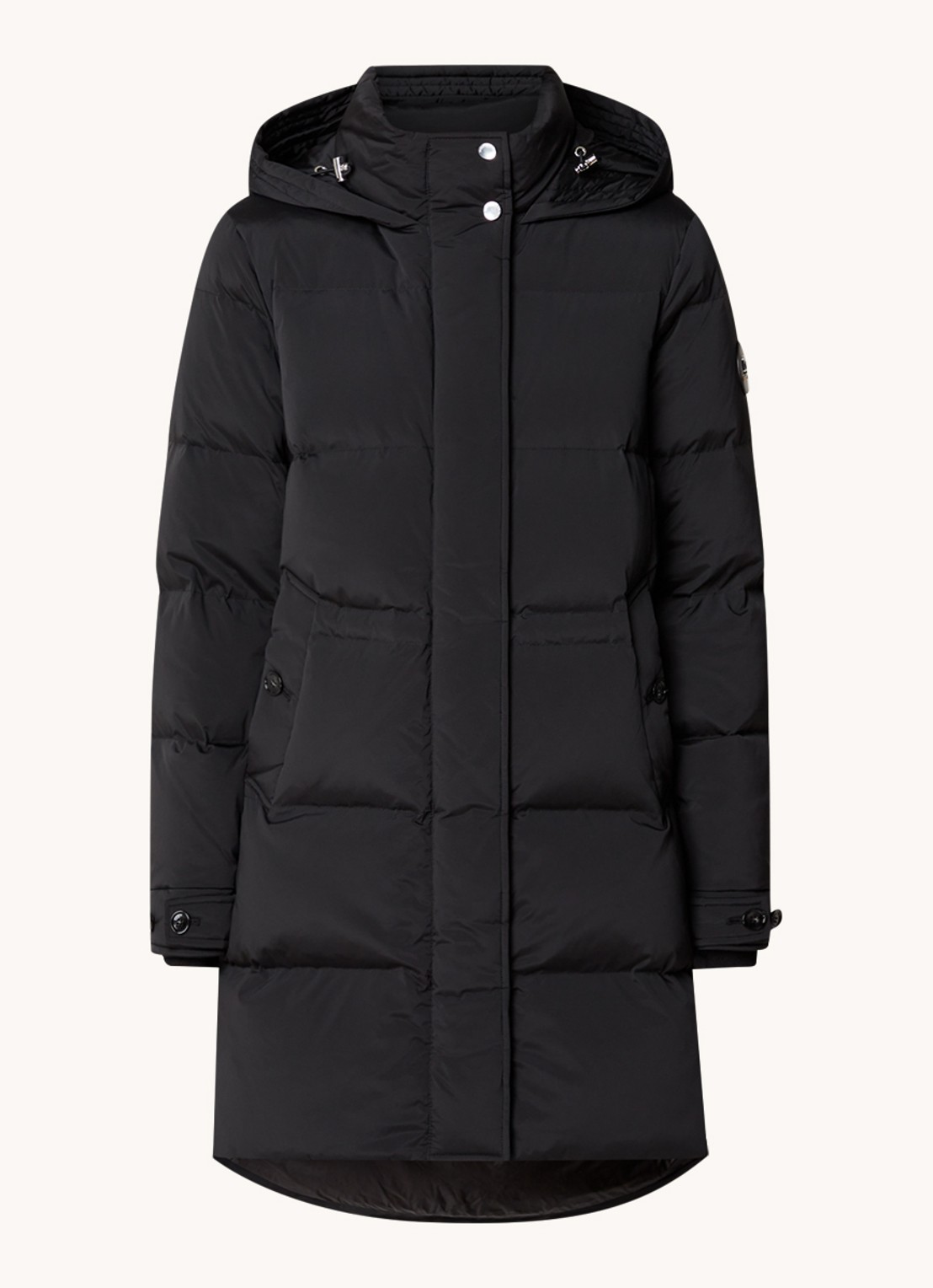 Woolrich Alsea gewatteerde jas met donsvulling met steekzakken - voorkant zwart