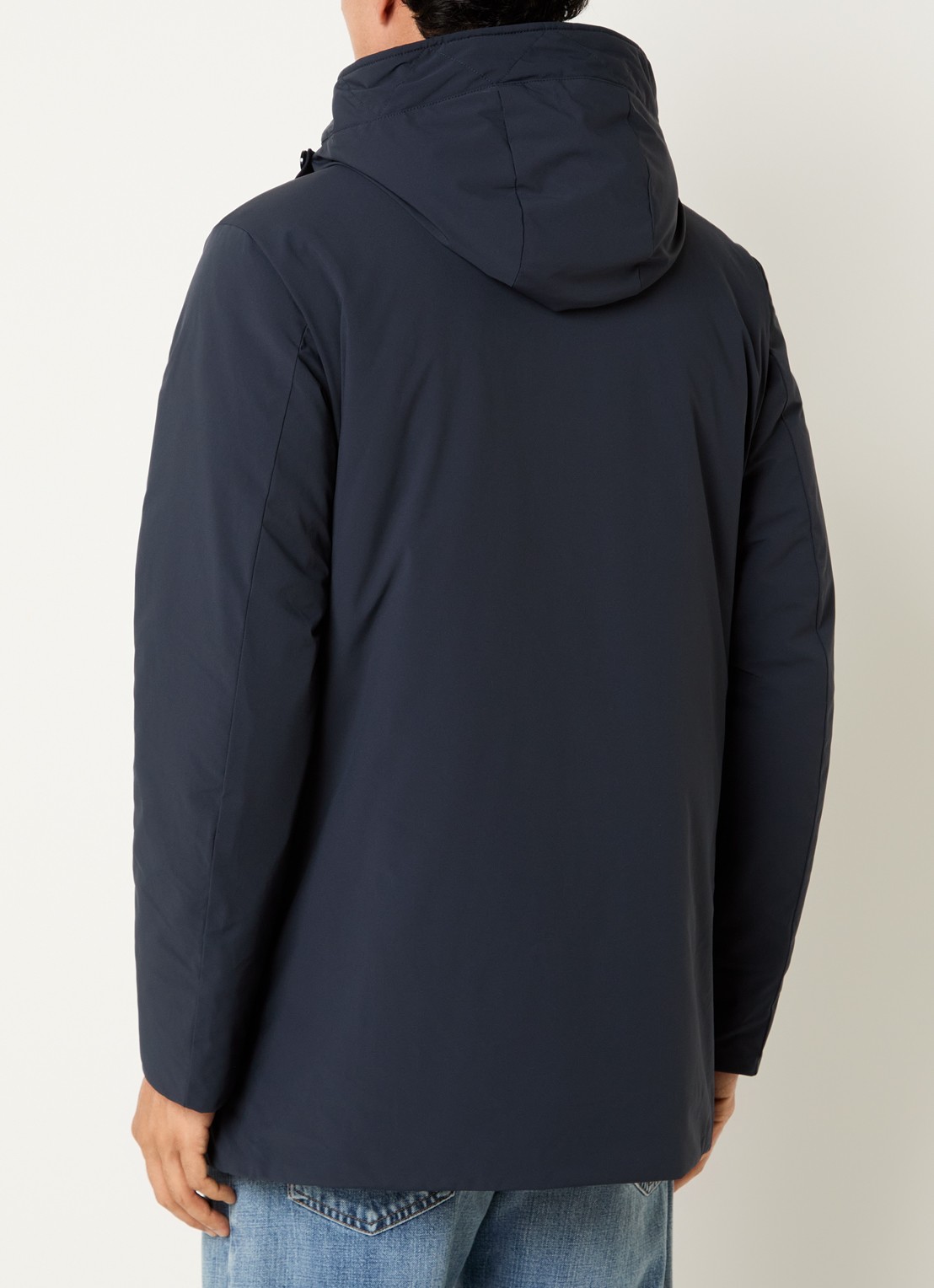 Woolrich Arctic gewatteerde parka met donsvulling en waterafstotende coating - achterkant 2 donkerblauw
