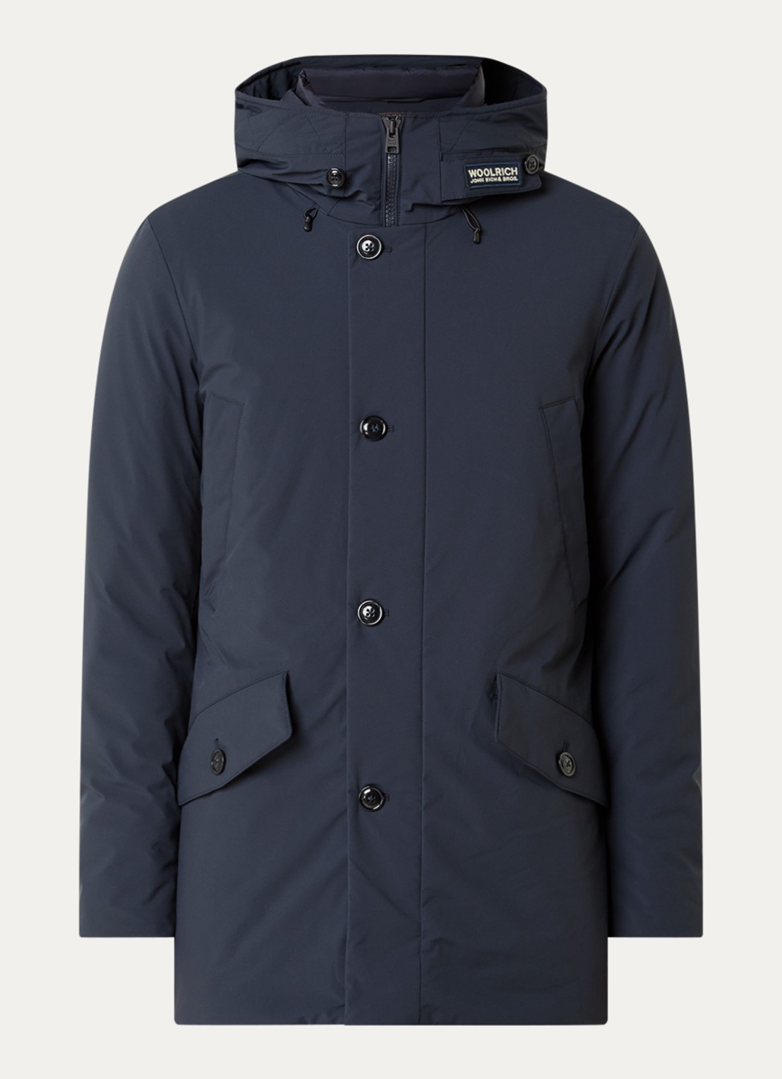 Woolrich Arctic gewatteerde parka met donsvulling en waterafstotende coating - voorkant 3 donkerblauw