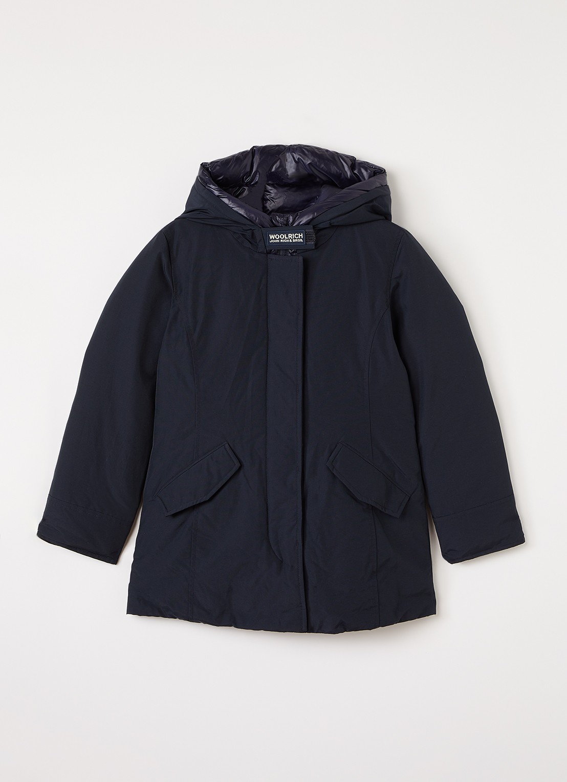 Woolrich Arctic gewatteerde parka met donsvulling - voorkant 2 donkerblauw
