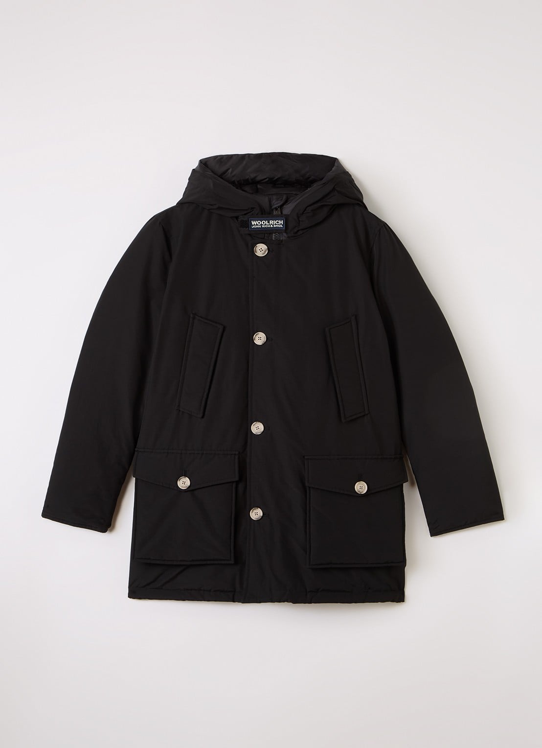 Woolrich Arctic gewatteerde parka met donsvulling - voorkant 2 zwart