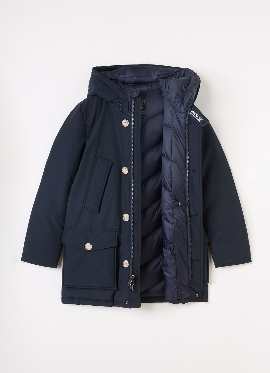 Woolrich Arctic gewatteerde parka met donsvulling - voorkant 3 blauw