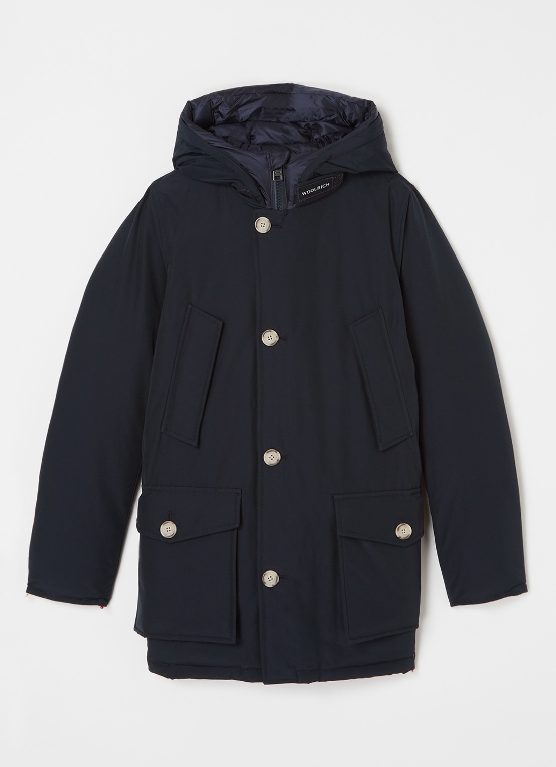 Woolrich Artic parka met donsvulling en capuchon  - voorkant blauw