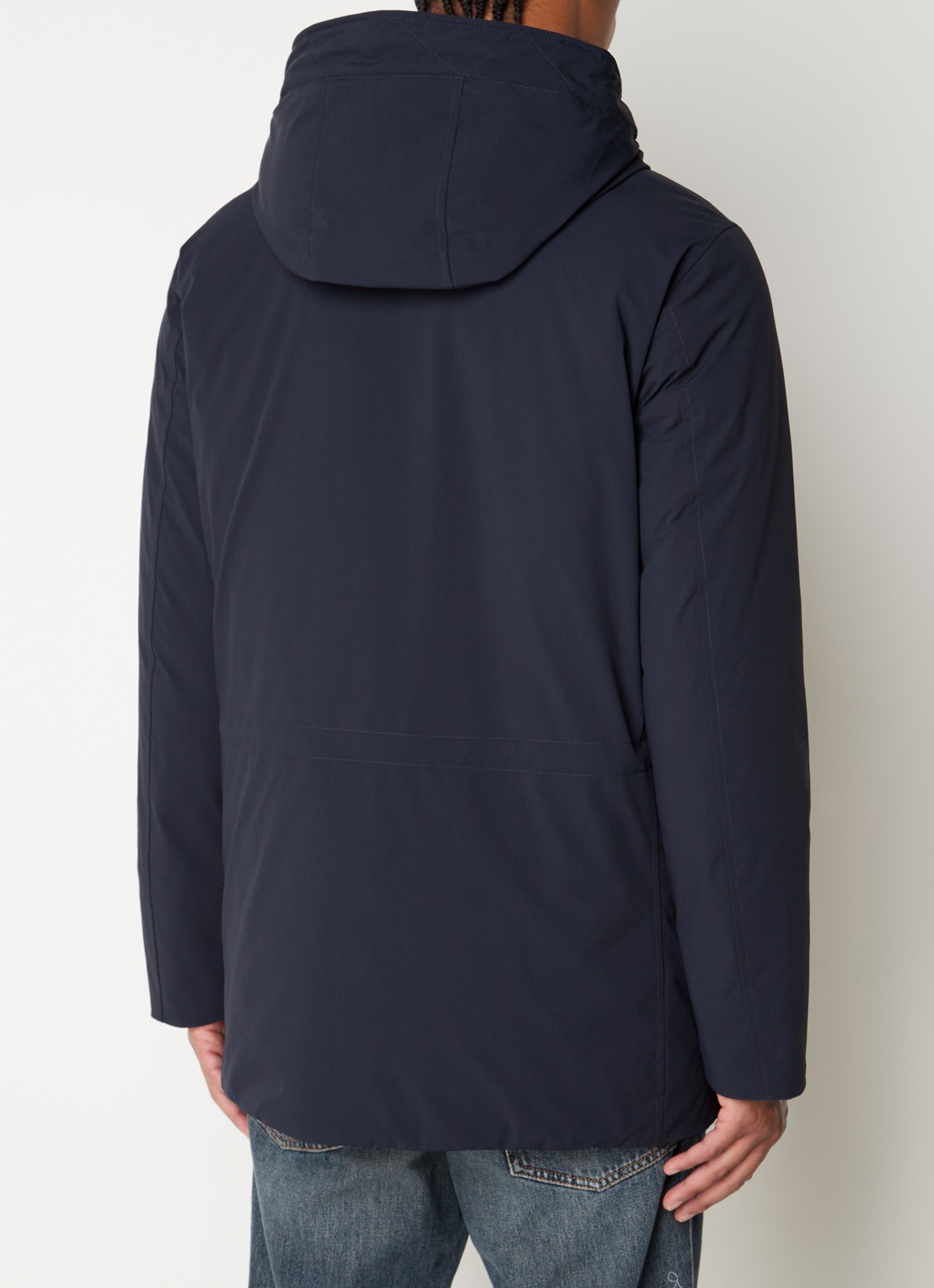 Woolrich Artic parka met donsvulling en klepzakken - achterkant 6 blauw