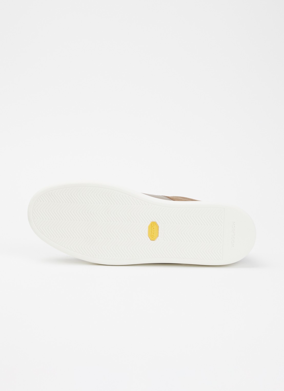 Woolrich Classic Court sneaker van suède met details van kalfsleer  - detail 5 lichtbruin