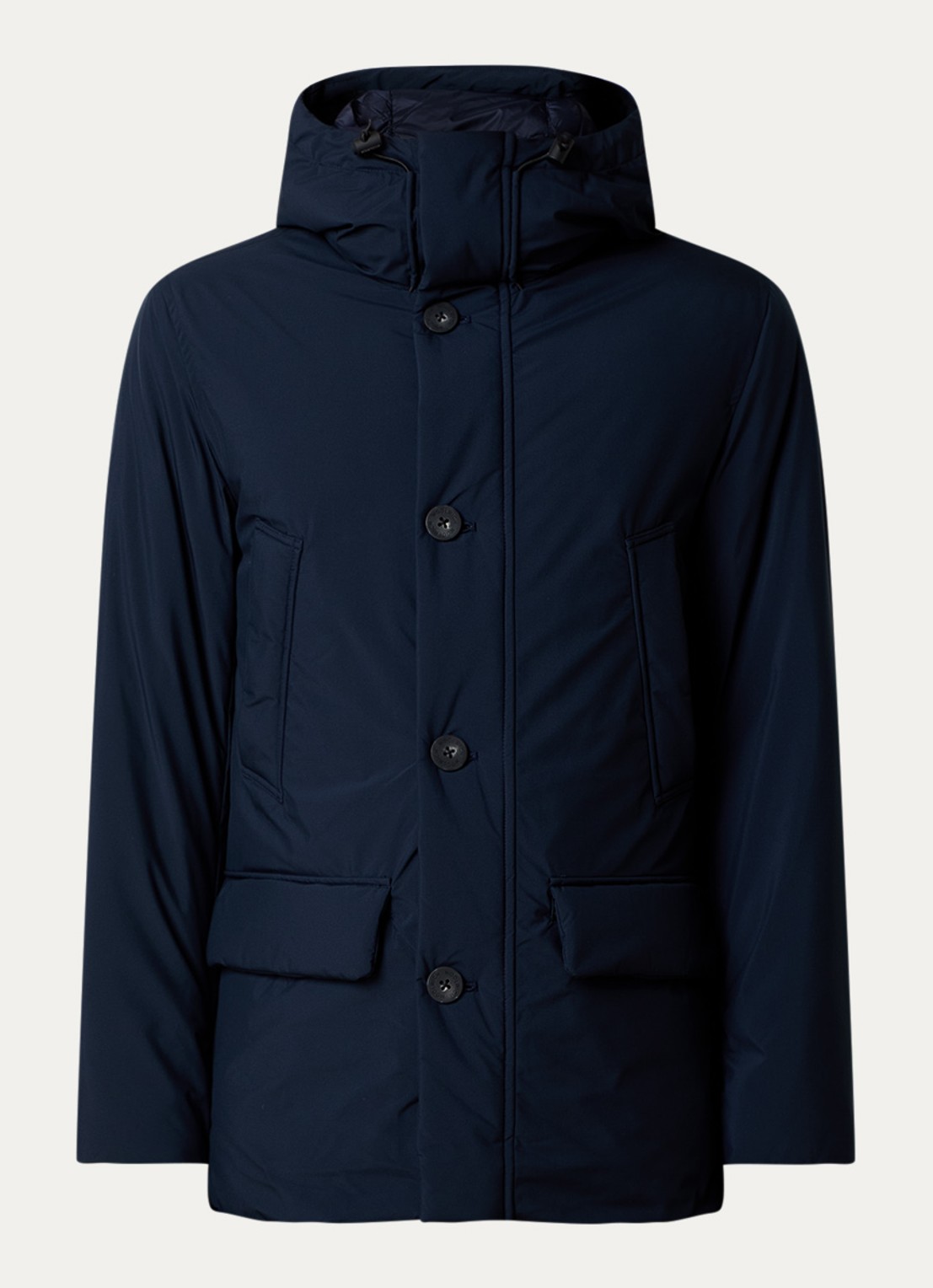 Woolrich Cloud Arctic gewatteerde parka met donsvulling en waterafstotende coating - voorkant 2 donkerblauw