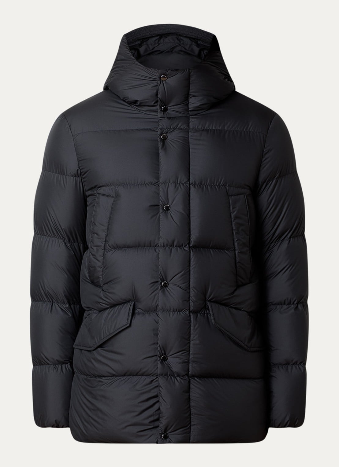 Woolrich Cloud Davis gewatteerde parka met donsvulling en waterafstotende coating - voorkant 4 zwart