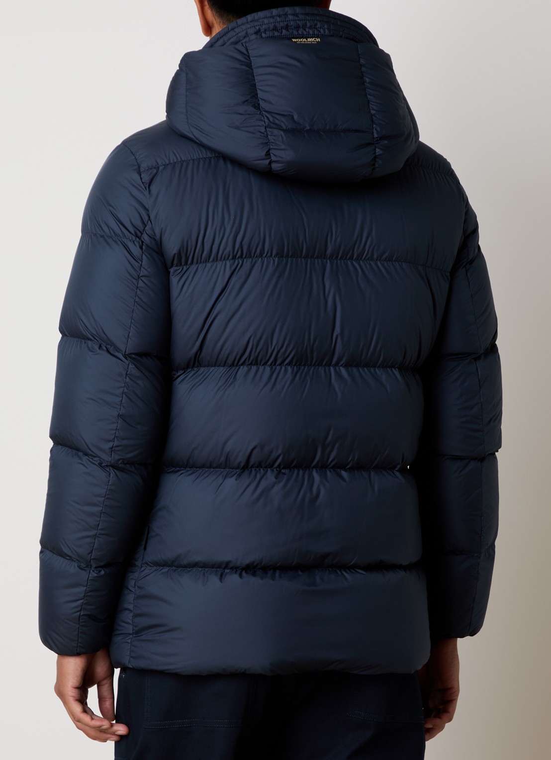 Woolrich Cloud Davis gewatteerde parka met donsvulling en waterafstotende coating - achterkant 6 donkerblauw