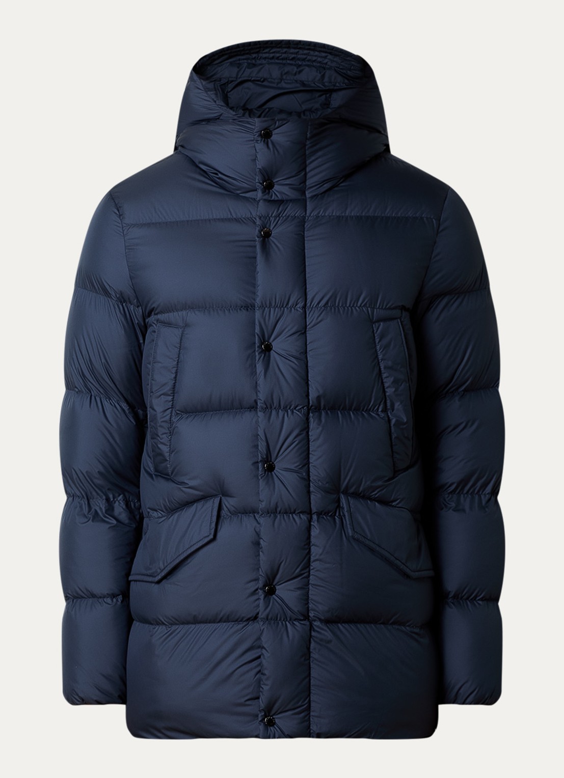 Woolrich Cloud Davis gewatteerde parka met donsvulling en waterafstotende coating - voorkant 4 donkerblauw
