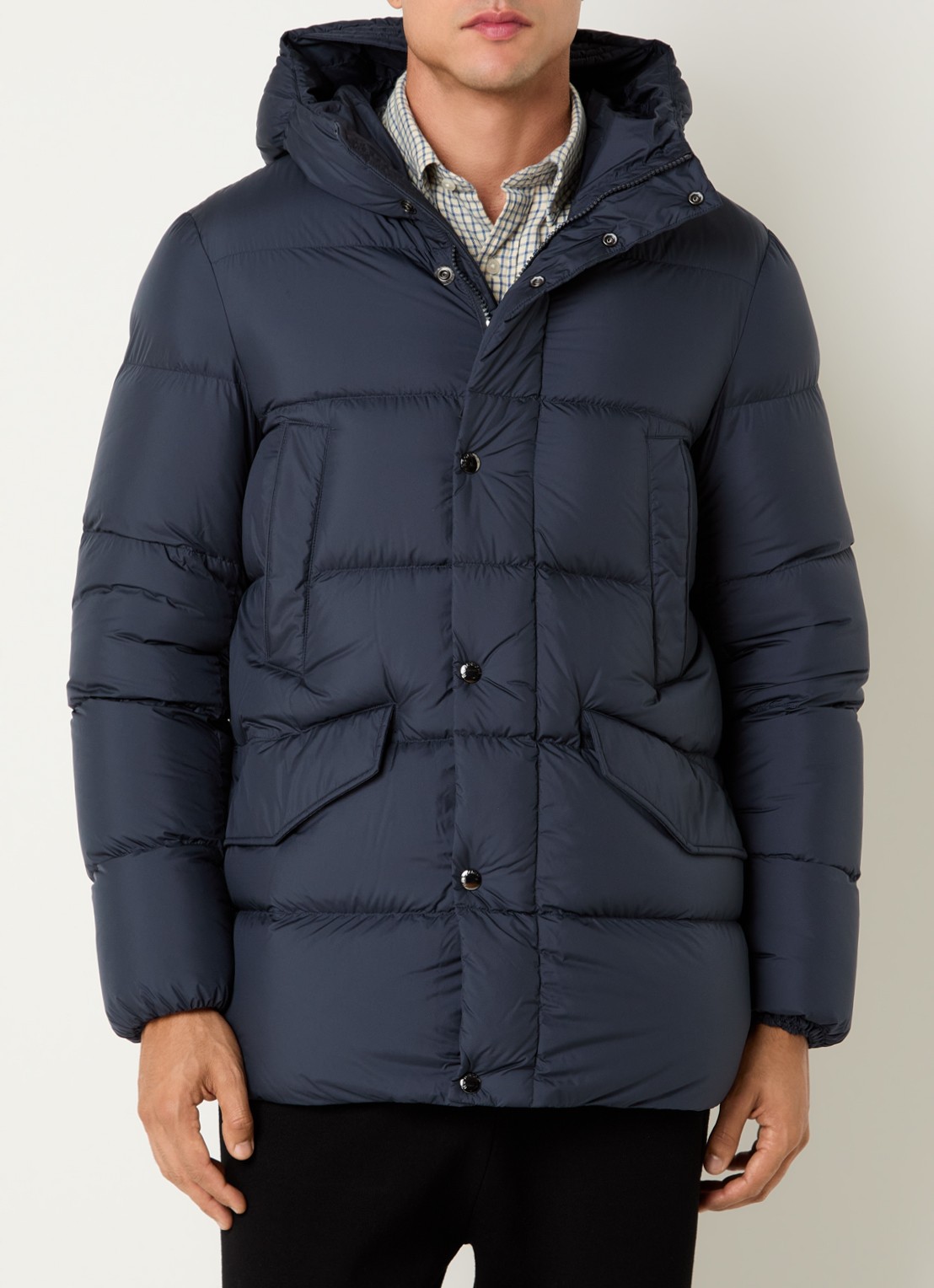 Woolrich Cloud Davis parka met donsvulling en capuchon - detail blauw