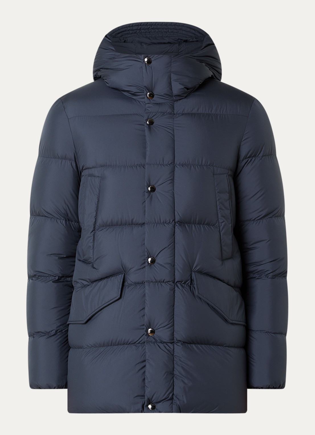 Woolrich Cloud Davis parka met donsvulling en capuchon - voorkant 2 blauw