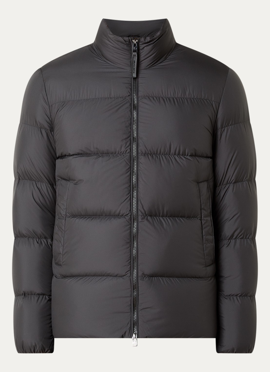 Woolrich Cloud Eagle puffer jack met donsvulling en steekzakken - voorkant 3 zwart