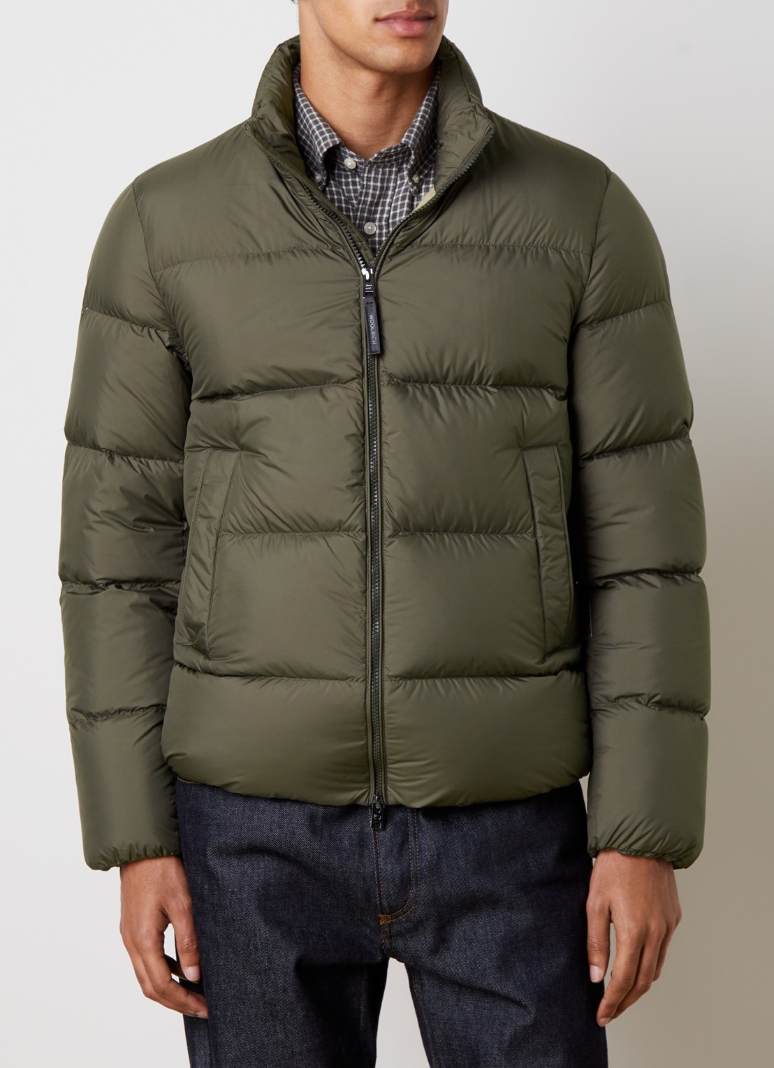Woolrich Cloud Eagle puffer jack met donsvulling en steekzakken - detail 2 legergroen