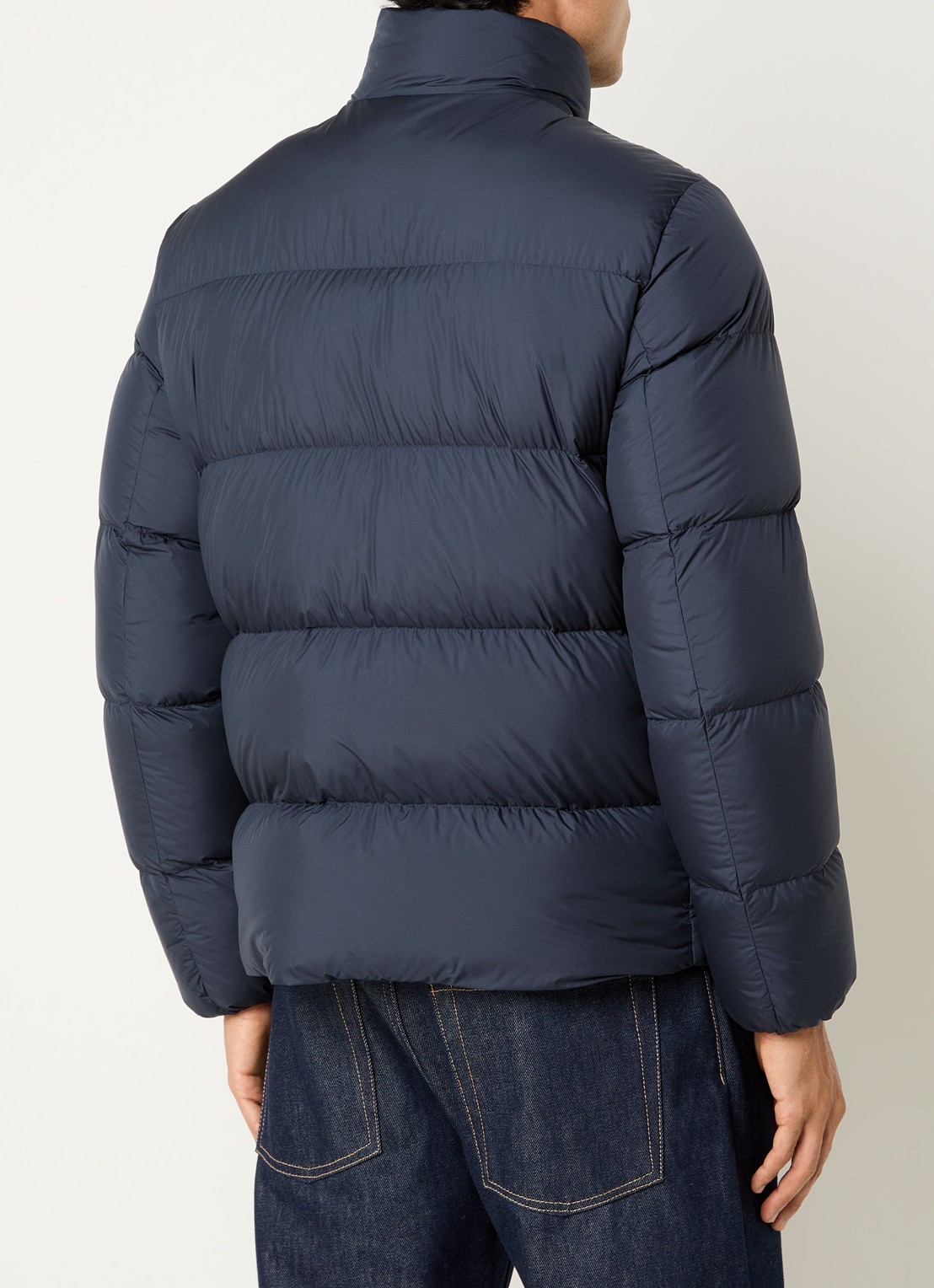 Woolrich Cloud Eagle puffer jack met donsvulling en steekzakken - achterkant 4 donkerblauw