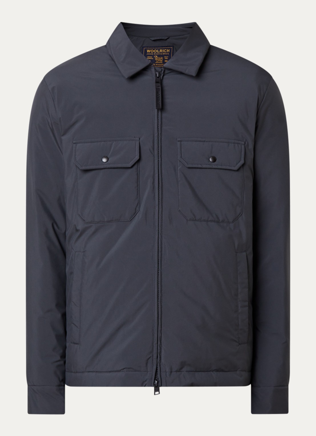 Woolrich Cloud gewatteerde jack met donsvulling - voorkant 2 grijs