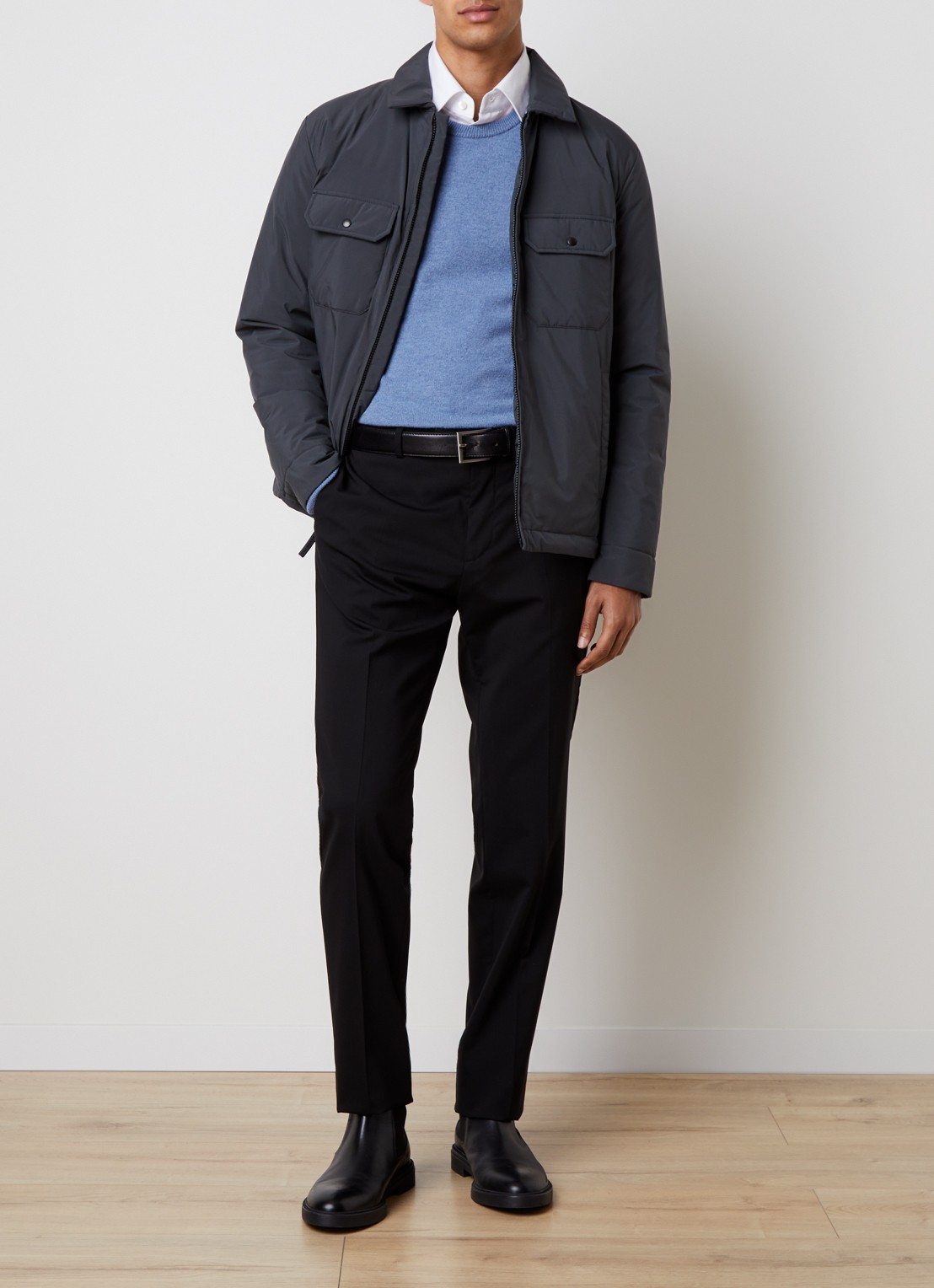 Woolrich Cloud gewatteerde jack met donsvulling - voorkant 5 grijs