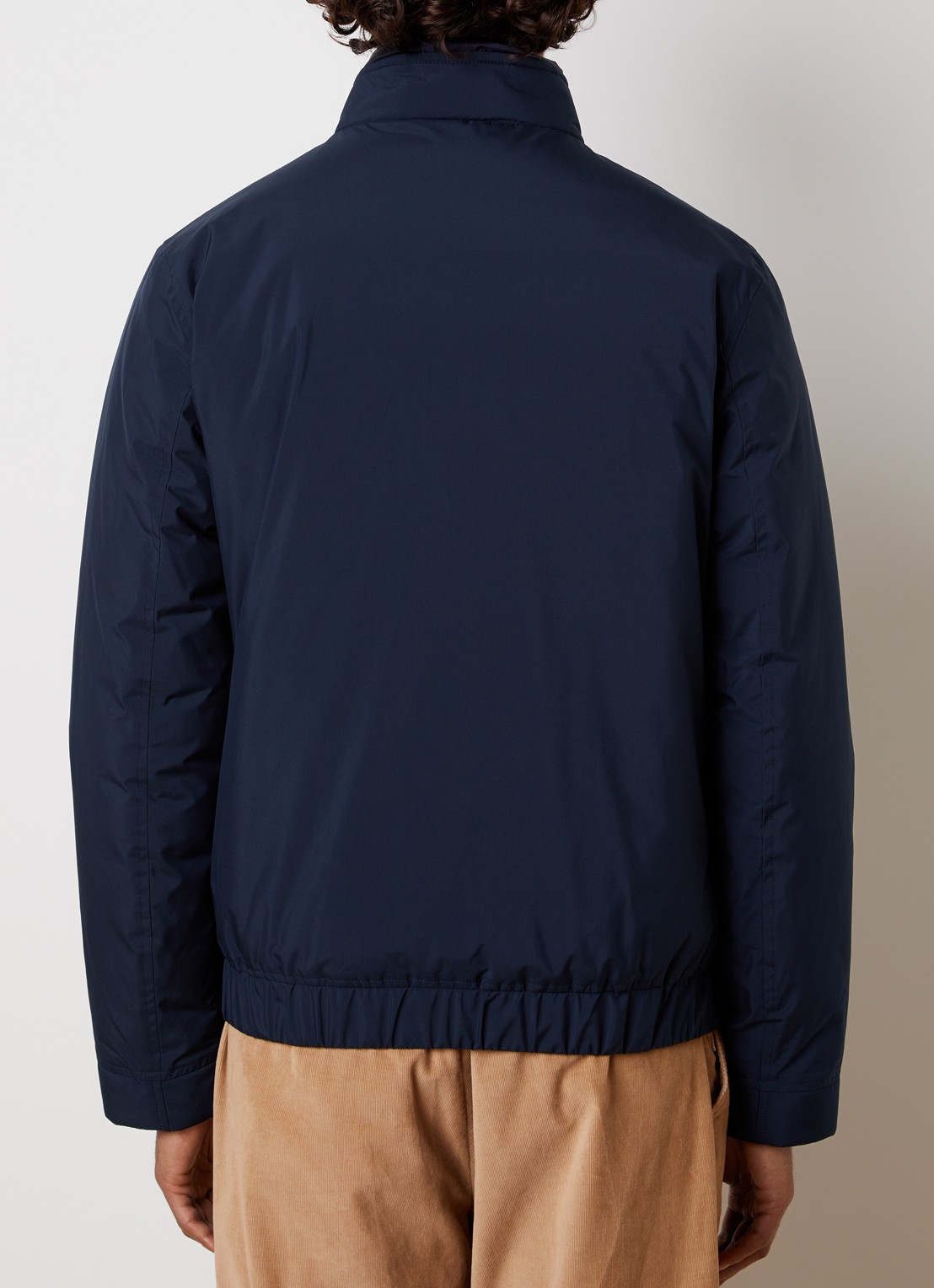 Woolrich Cloud Lewis gewatteerd bomberjack met steekzakken - achterkant donkerblauw