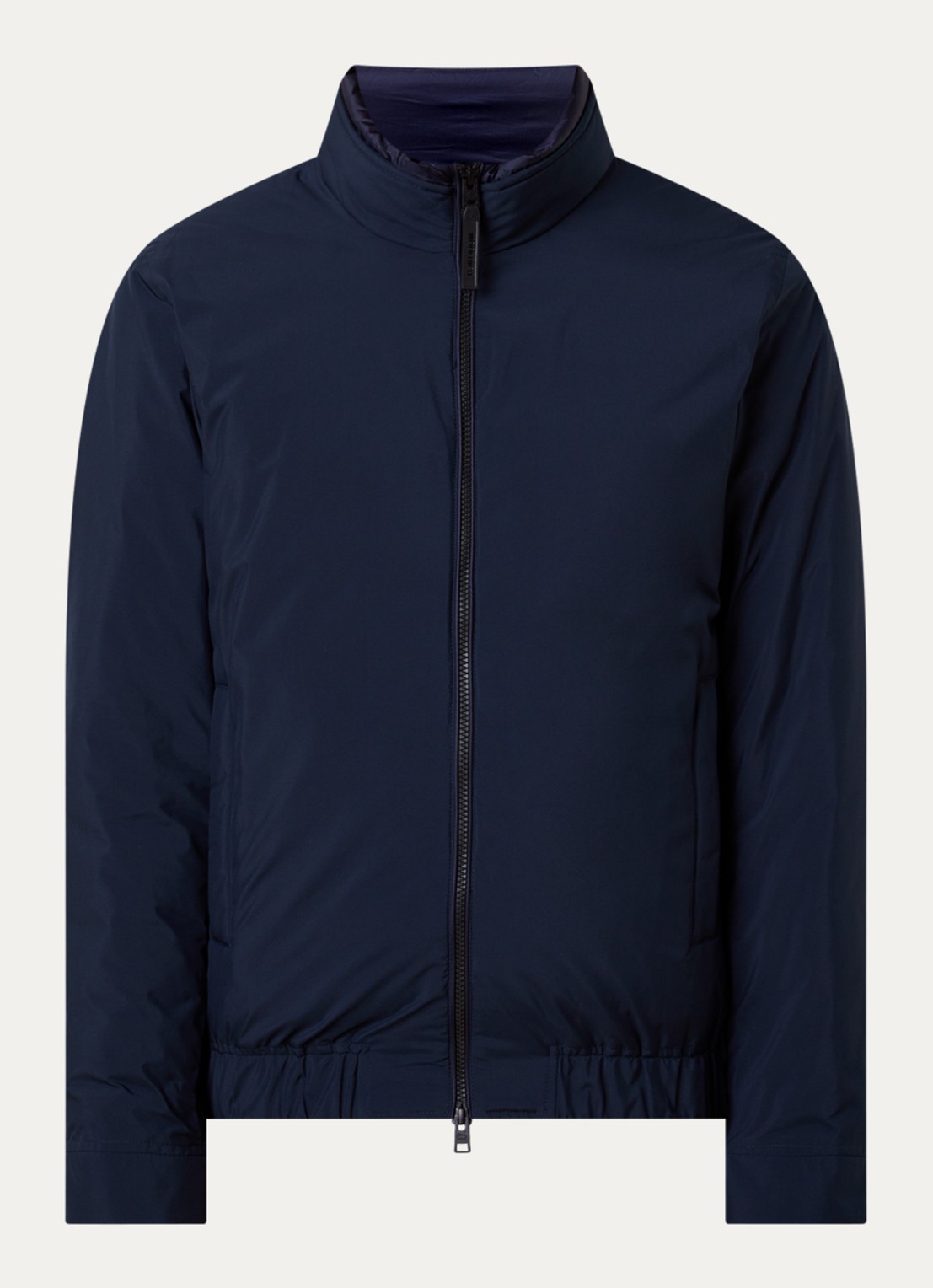 Woolrich Cloud Lewis gewatteerd bomberjack met steekzakken - voorkant 5 donkerblauw