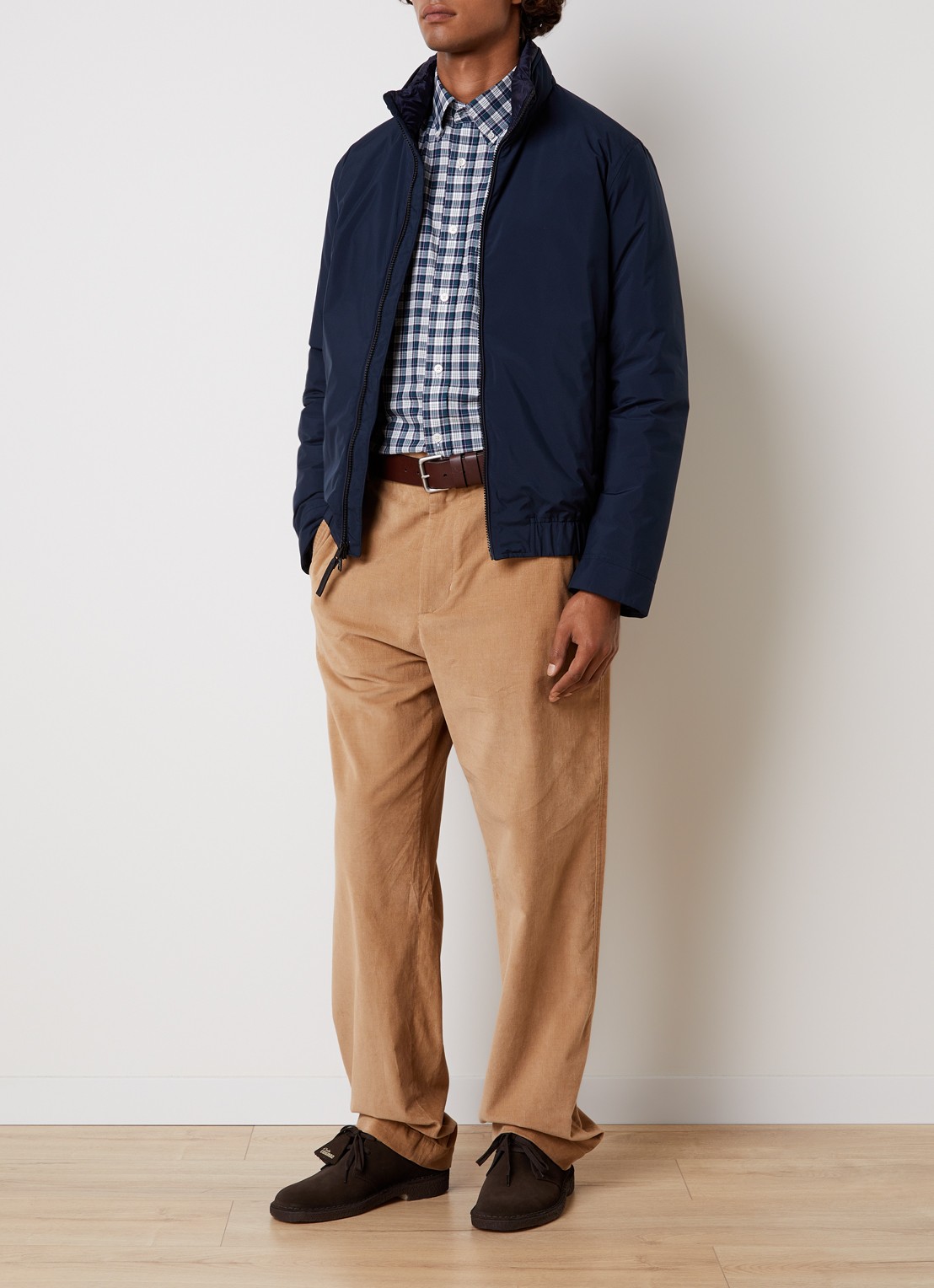 Woolrich Cloud Lewis gewatteerd bomberjack met steekzakken - voorkant 6 donkerblauw