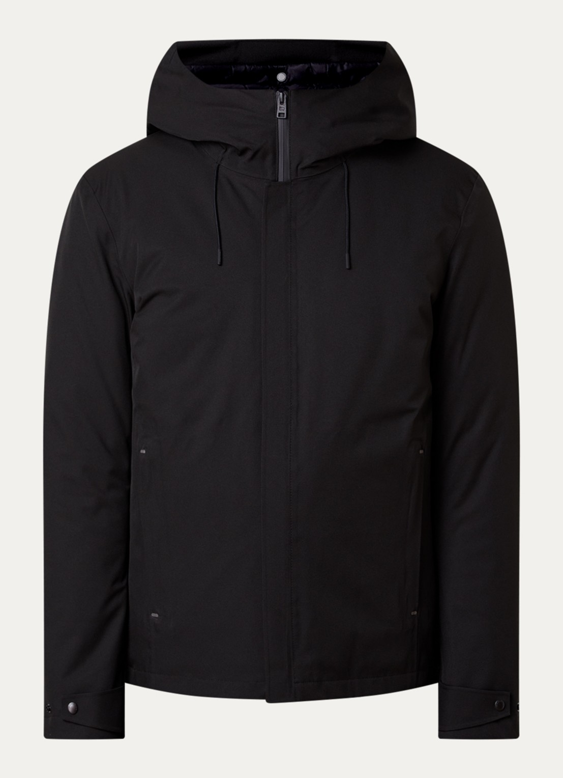 Woolrich Crestmont 3-in-1 gewatteerde parka met uitneembare voering - voorkant 4 zwart