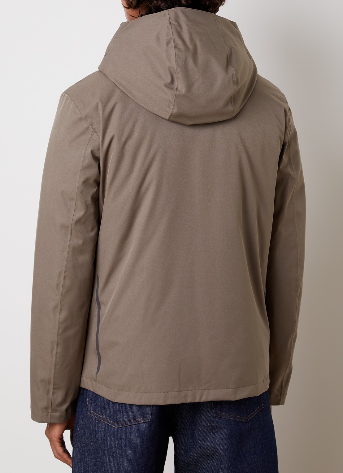 Woolrich Crestmont 3-in-1 gewatteerde parka met uitneembare voering - achterkant zand