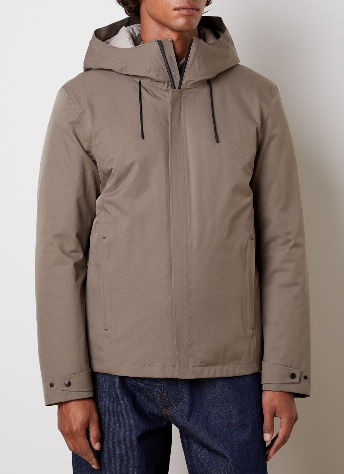Woolrich Crestmont 3-in-1 gewatteerde parka met uitneembare voering - detail 5 zand