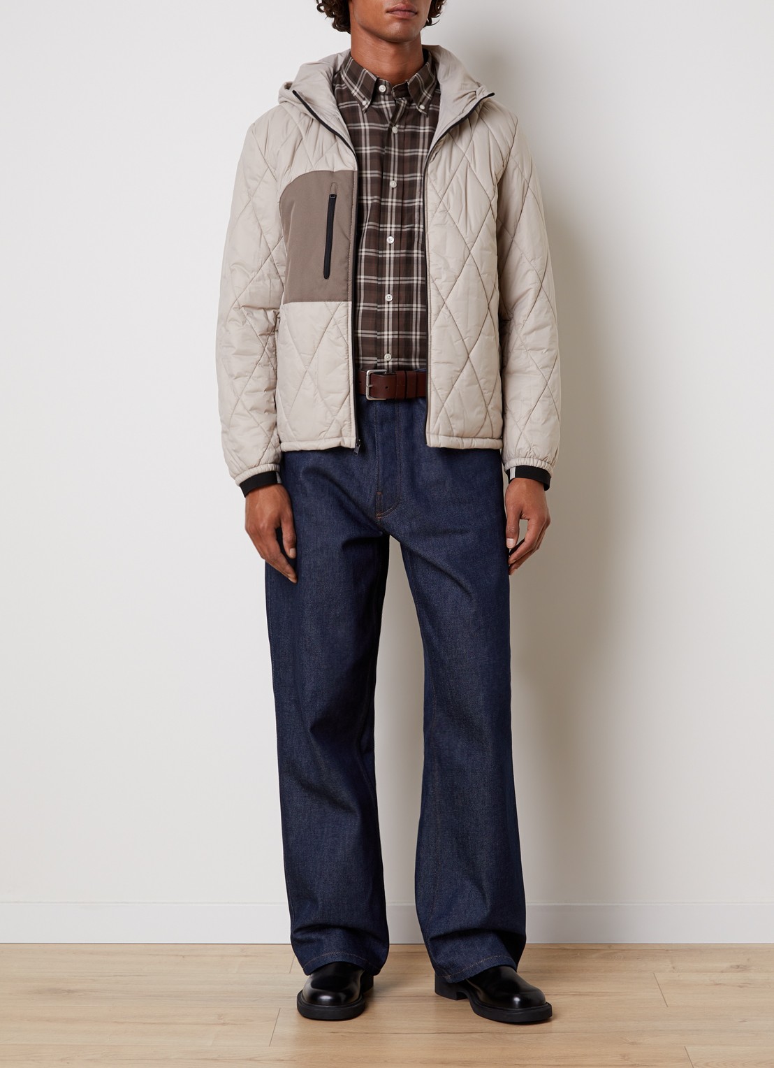 Woolrich Crestmont 3-in-1 gewatteerde parka met uitneembare voering - voorkant 3 zand