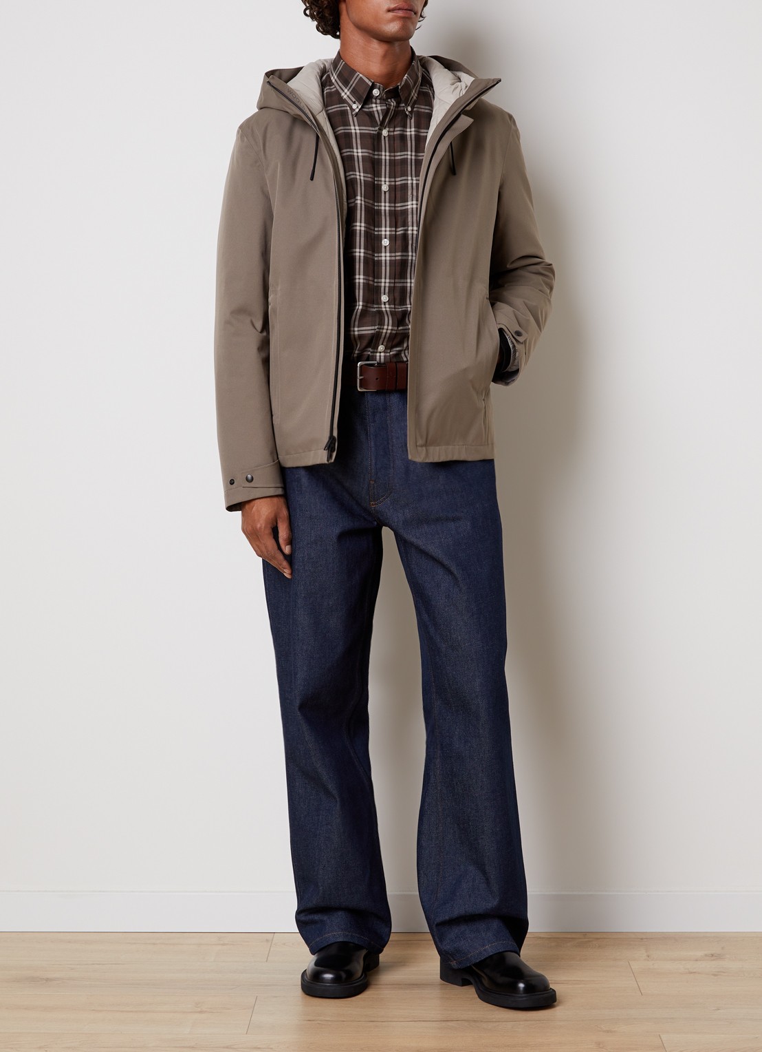 Woolrich Crestmont 3-in-1 gewatteerde parka met uitneembare voering - voorkant 4 zand
