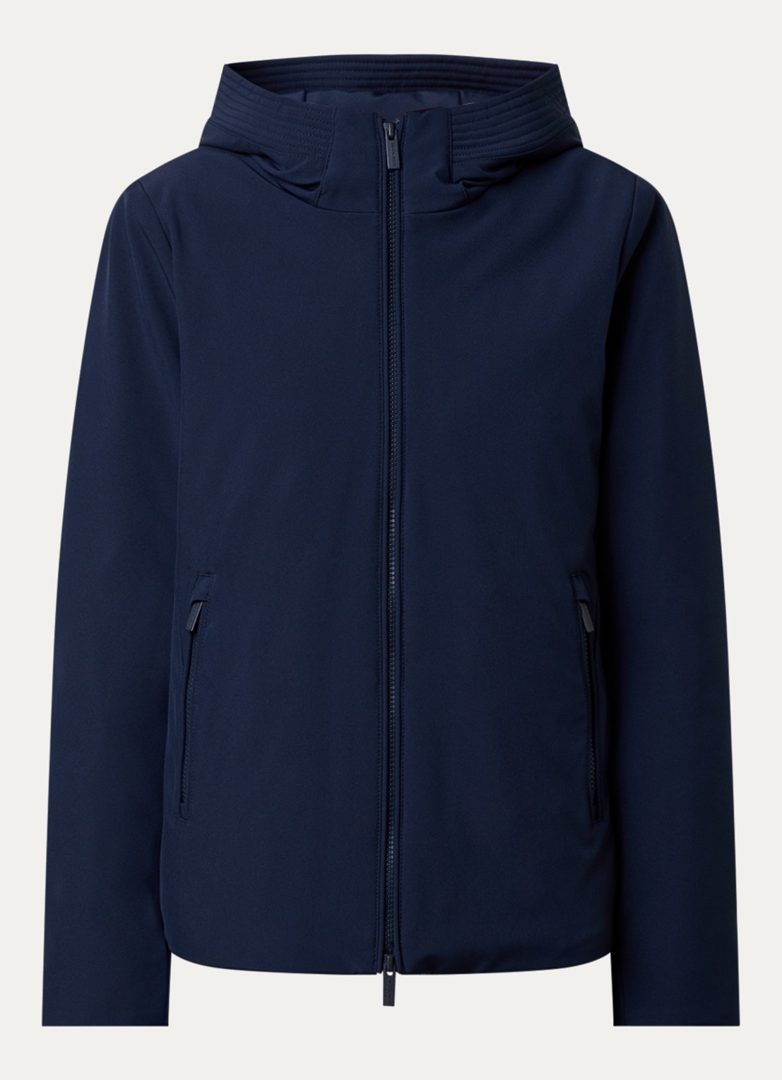 Woolrich Gewatteerd jack met donsvulling en ritszakken - voorkant 5 royalblauw