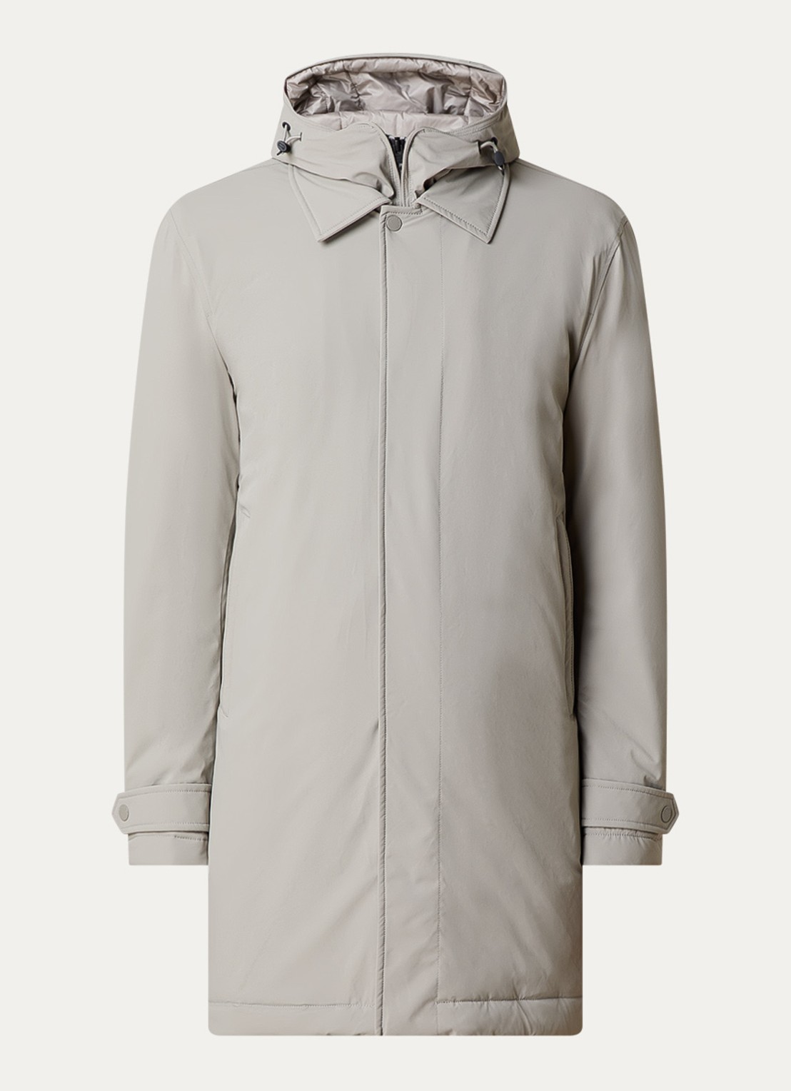 Woolrich Gewatteerde parka met afneembare capuchon - voorkant 4 grijs