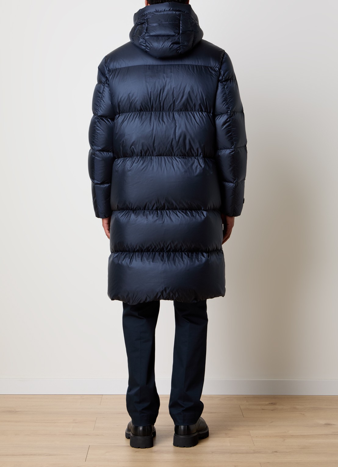 Woolrich Gewatteerde parka met donsvulling en capuchon - achterkant 6 donkerblauw