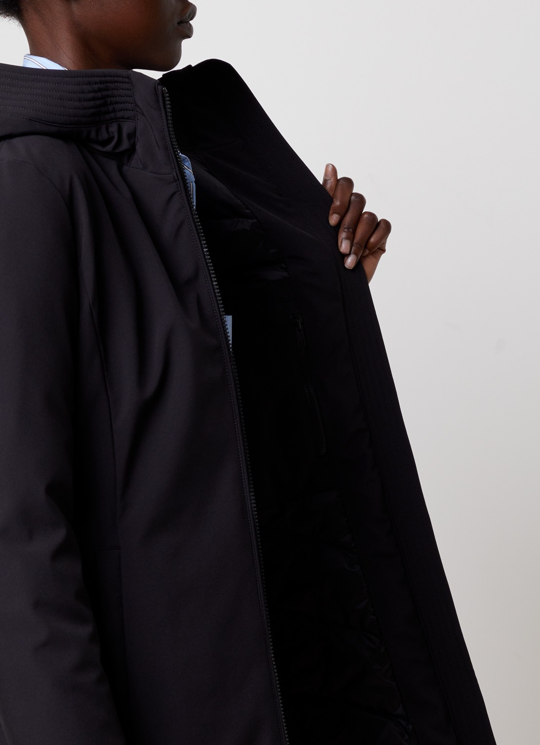 Woolrich Gewatteerde parka met donsvulling en steekzakken - detail 3 zwart