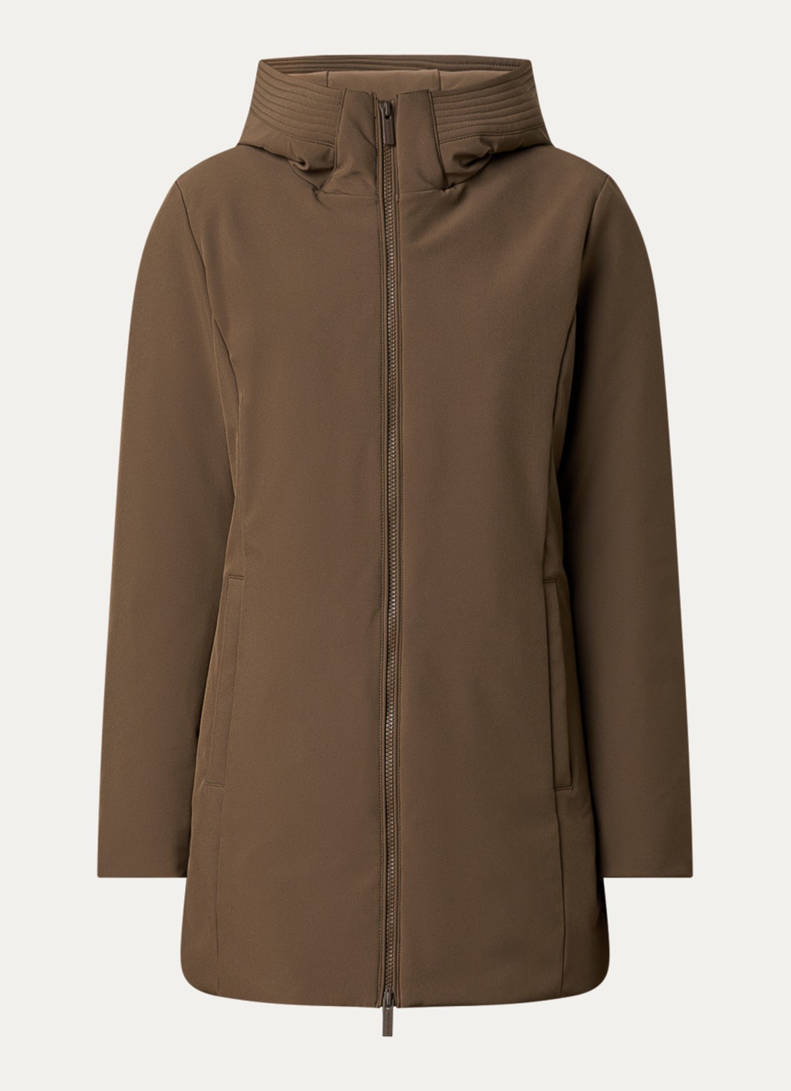 Woolrich Gewatteerde parka met donsvulling en steekzakken - voorkant 5 camel