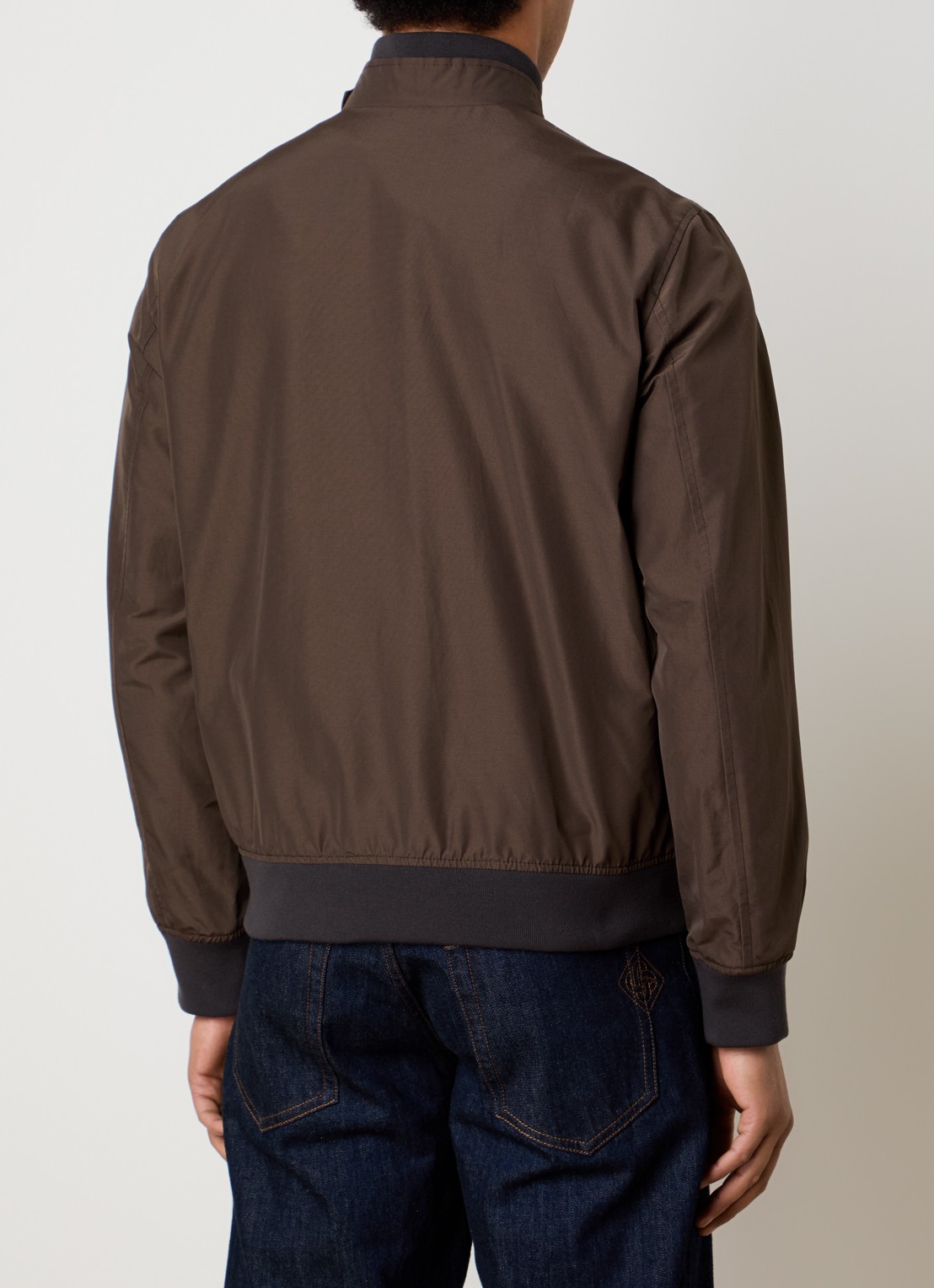 Woolrich Jack met logo en steekzakken - achterkant 6 lichtbruin