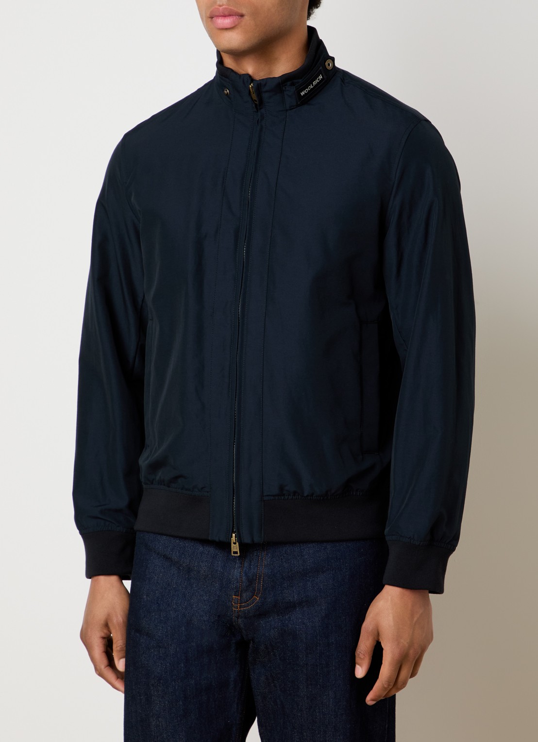 Woolrich Jack met logo en steekzakken - detail 3 donkerblauw