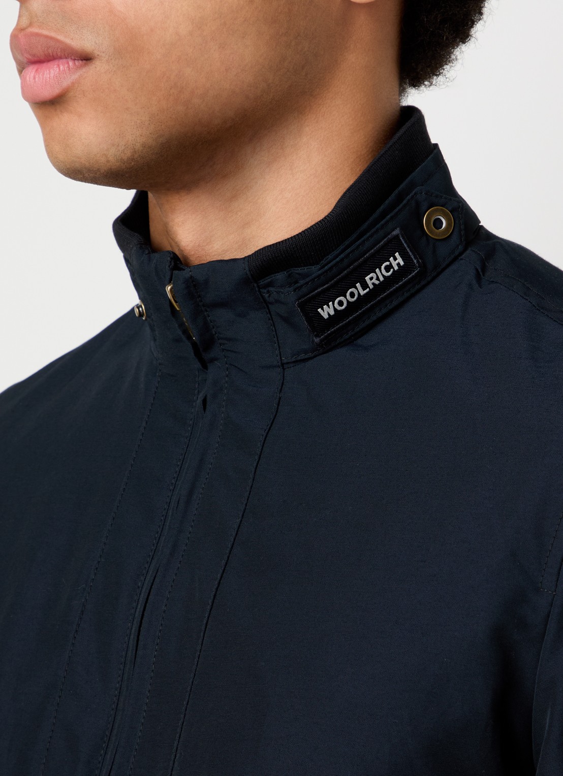 Woolrich Jack met logo en steekzakken - detail 5 donkerblauw