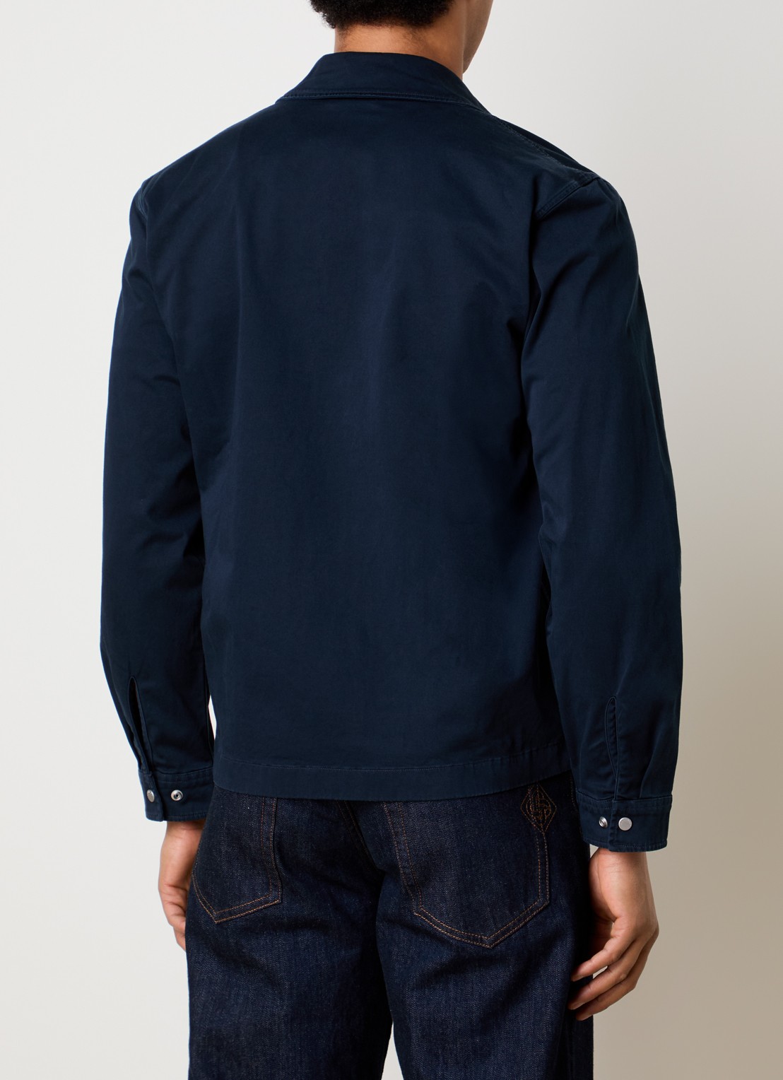Woolrich Jack met steekzakken - achterkant 3 donkerblauw
