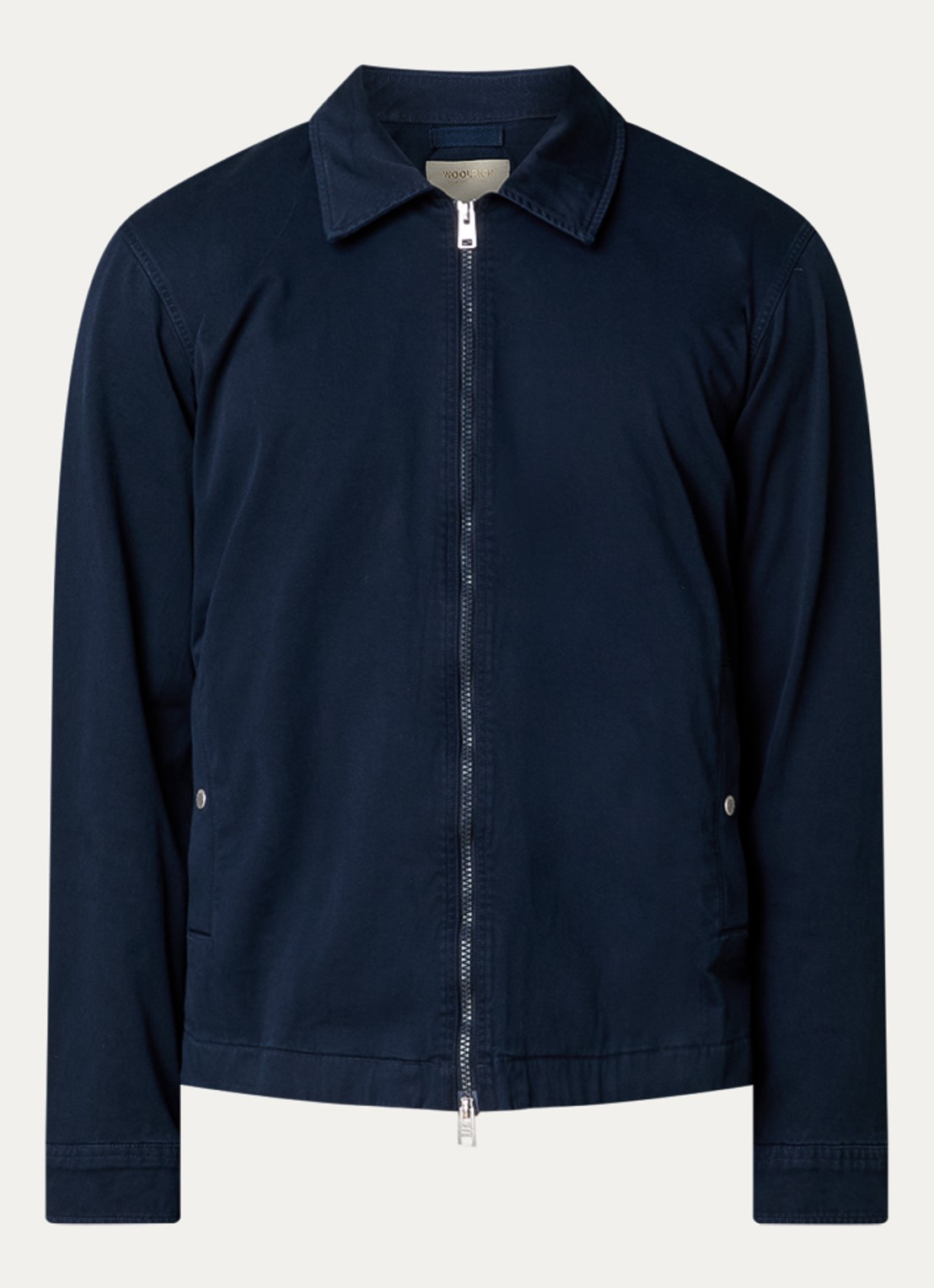 Woolrich Jack met steekzakken - voorkant donkerblauw