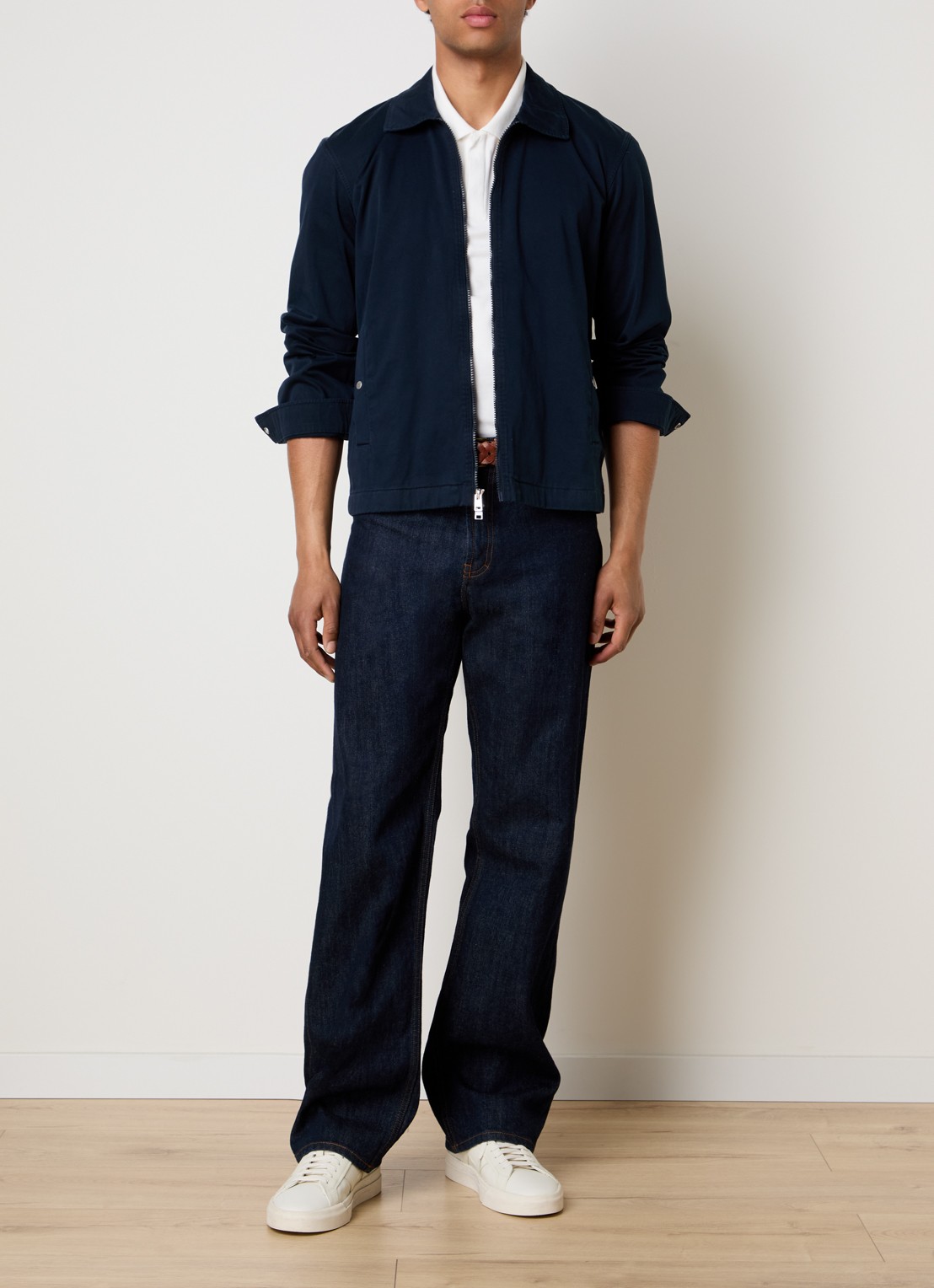 Woolrich Jack met steekzakken - voorkant 2 donkerblauw