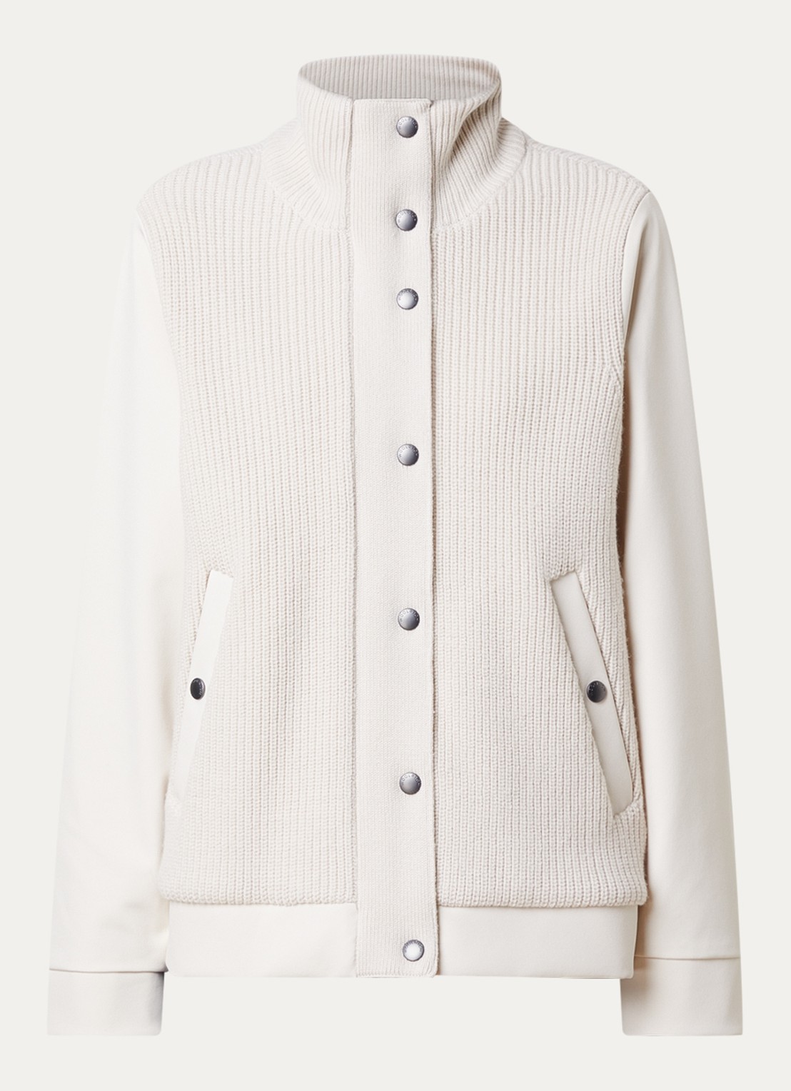Woolrich Jack van wol met steekzakken - voorkant 4 gebroken wit