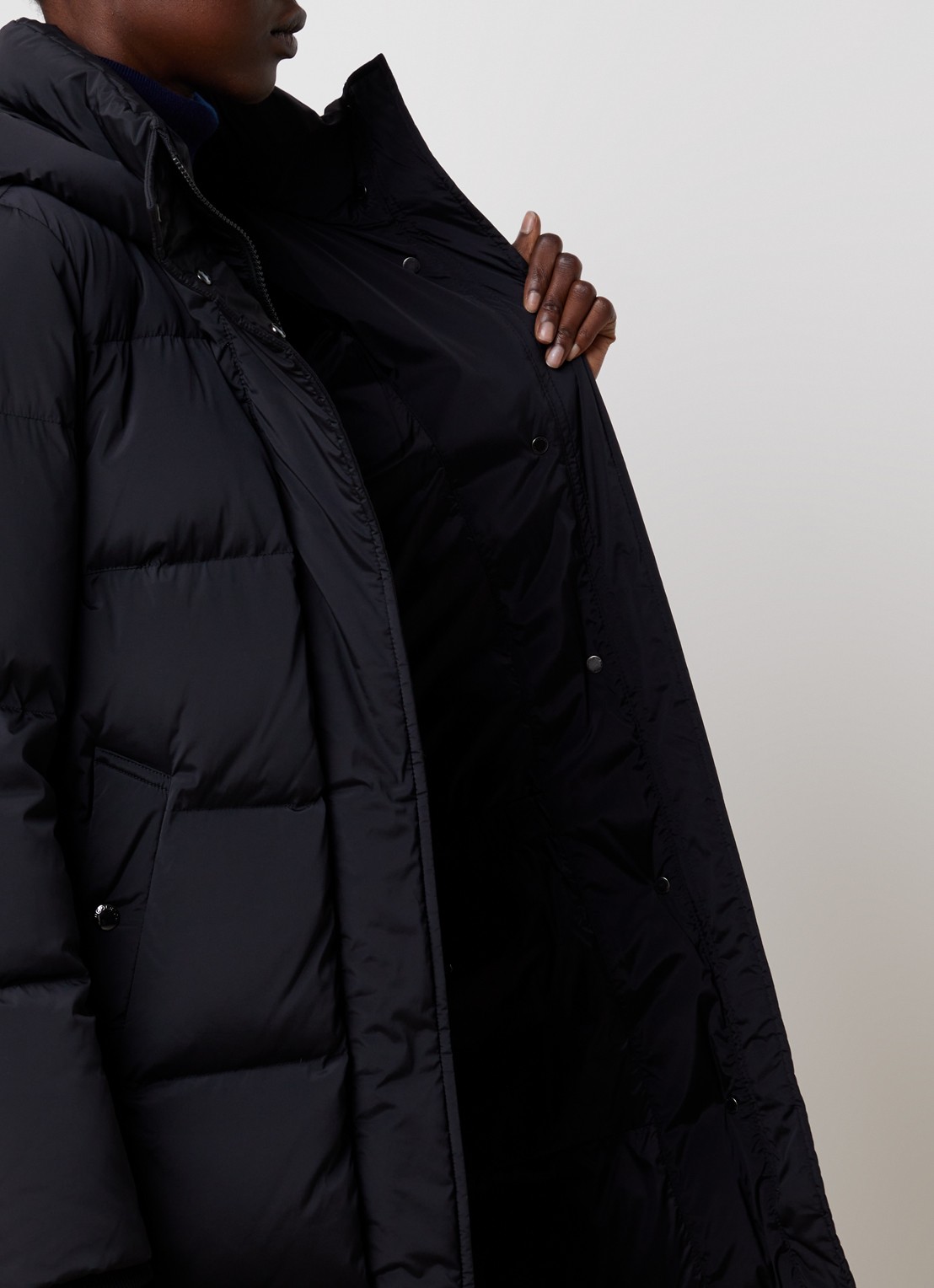 Woolrich Kelly gewatteerde parka met donsvulling en steekzakken - detail 6 zwart