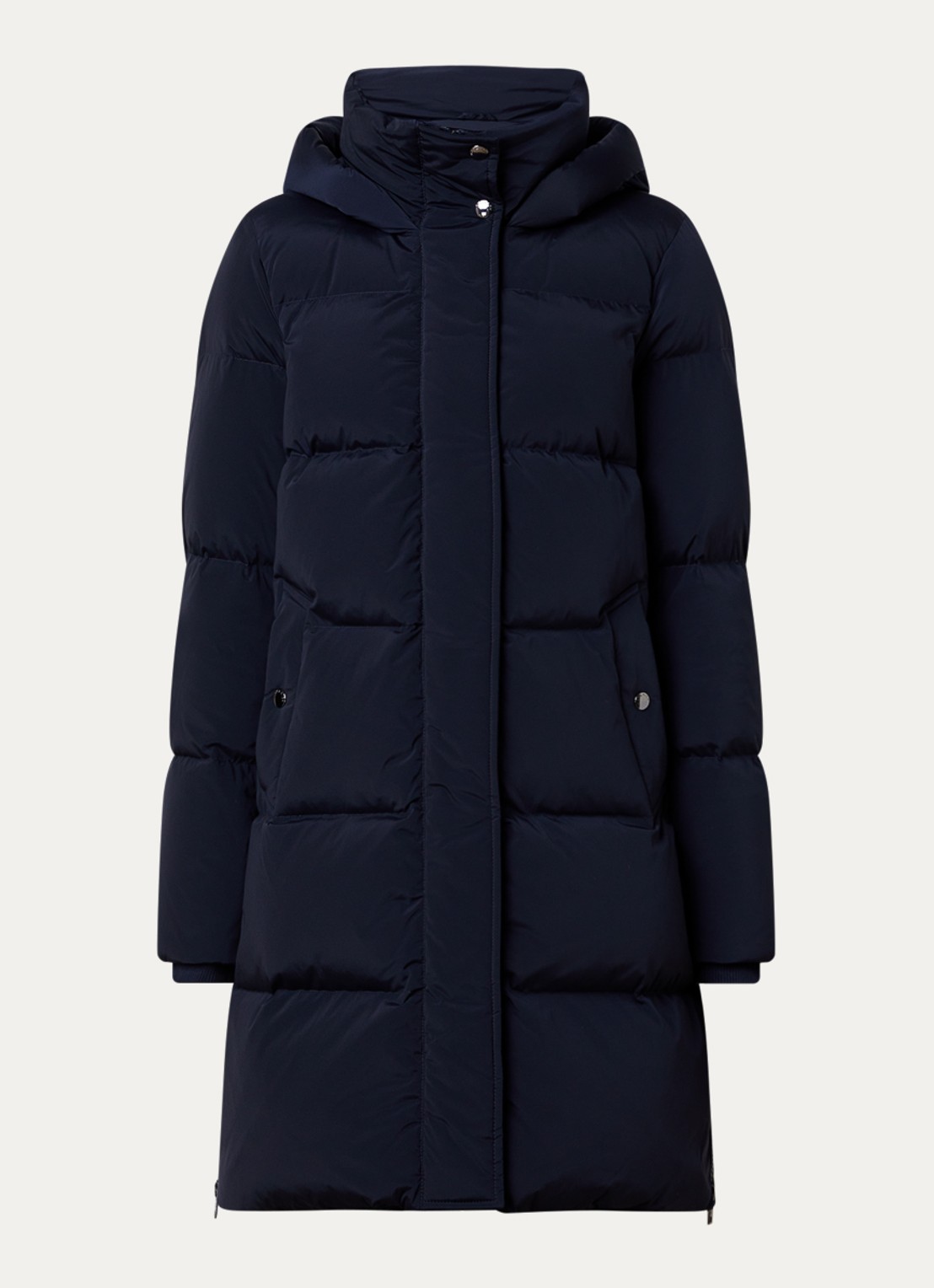 Woolrich Kelly gewatteerde parka met donsvulling en steekzakken - voorkant 4 donkerblauw