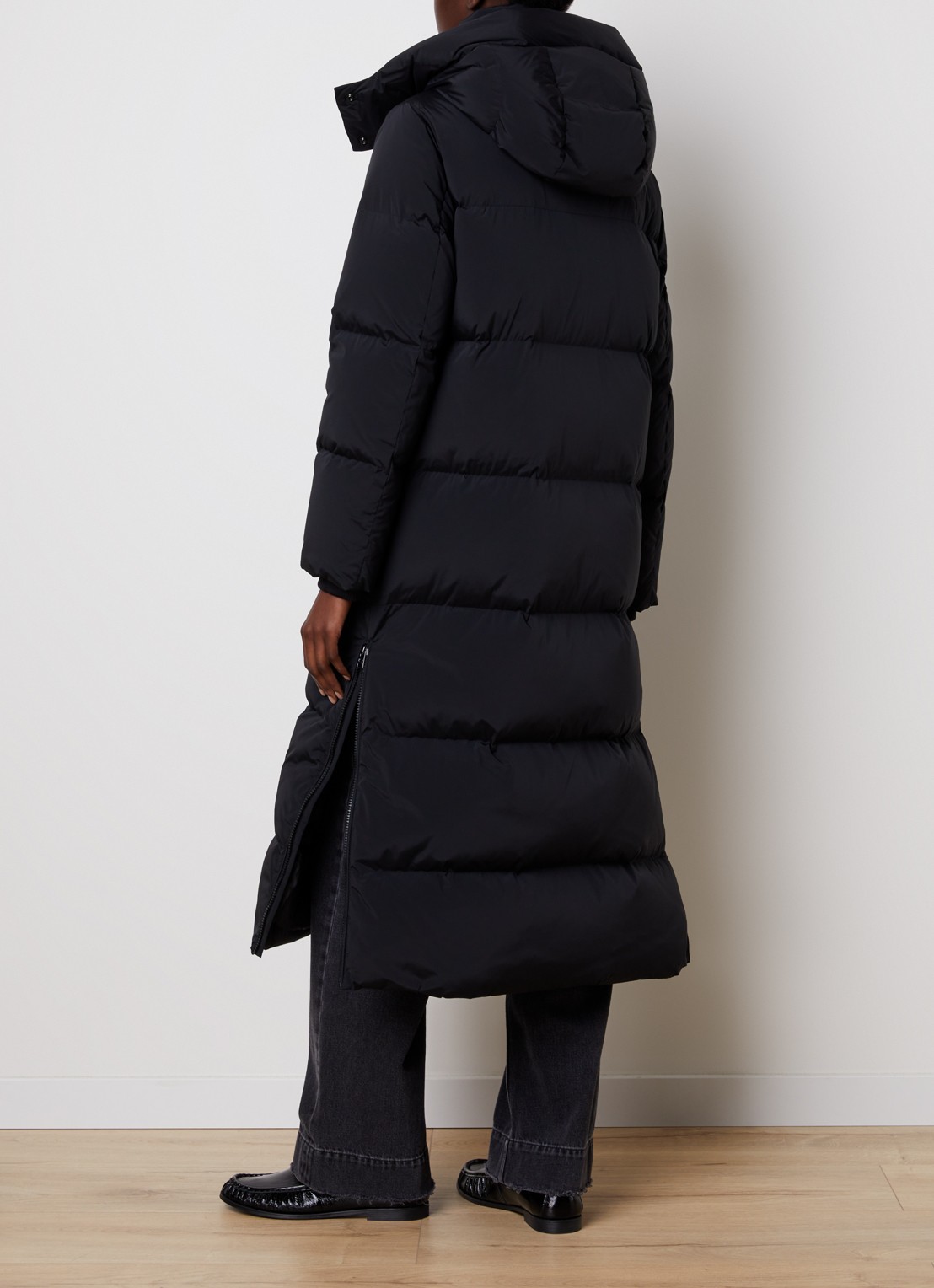 Woolrich Kelly gewatteerde parka met donsvulling en steekzakken - achterkant 6 zwart