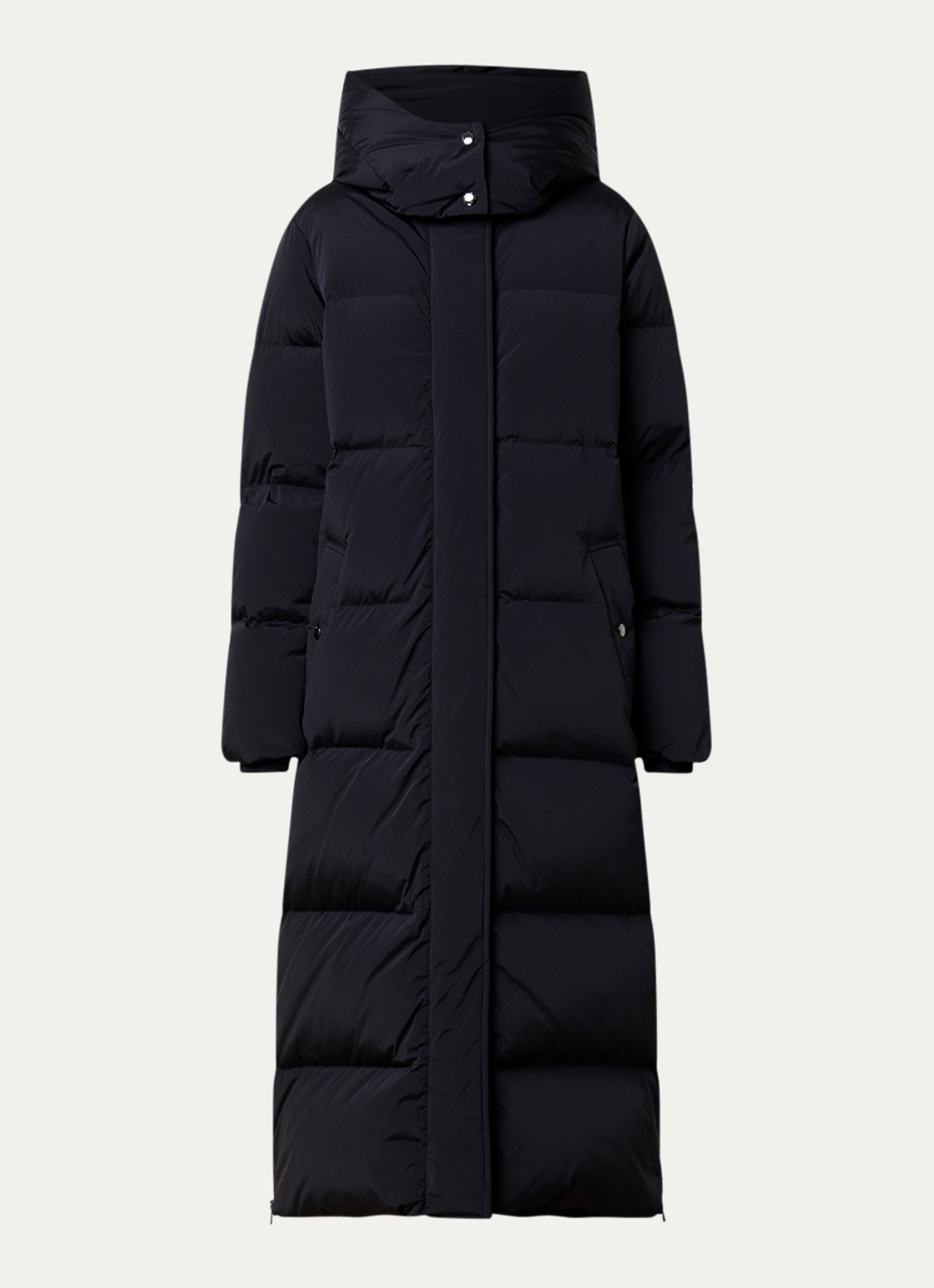 Woolrich Kelly gewatteerde parka met donsvulling en steekzakken - voorkant zwart